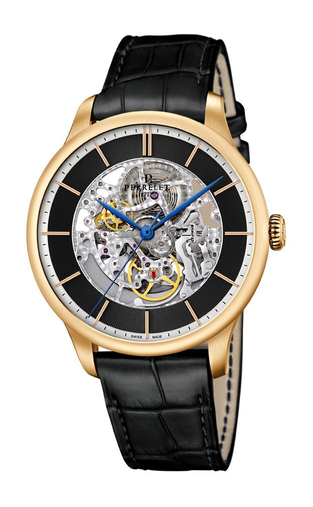 Perrelet First Class 3 Hands Skeleton Gold