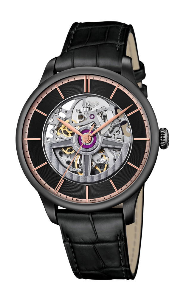 Perrelet First Class Double Rotor Skeleton Black Edition