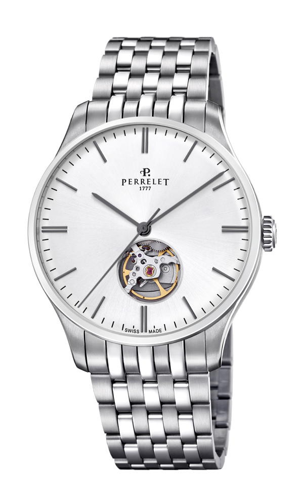 Perrelet Weekend Open Heart Silver