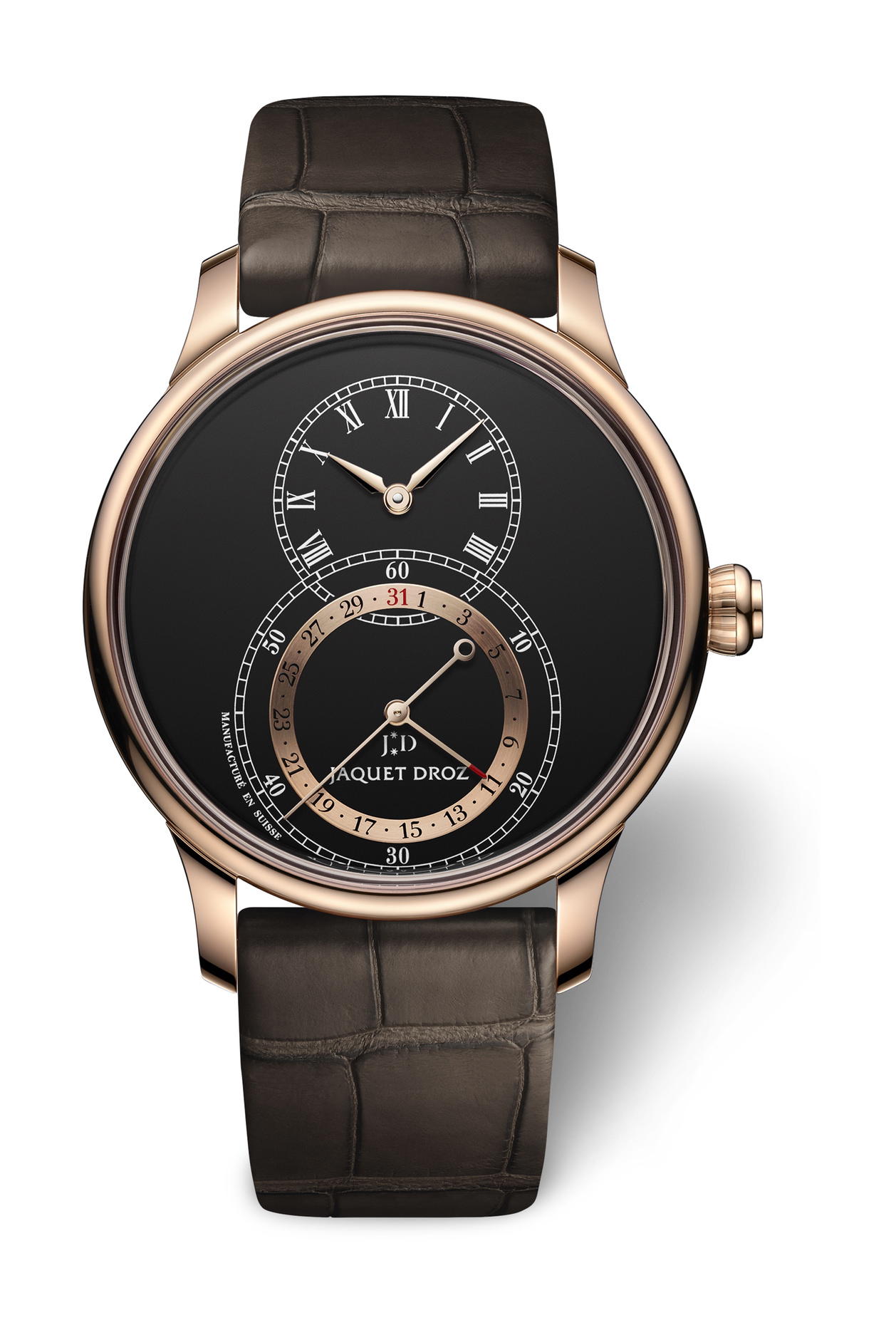 Jaquet Droz Grande Seconde Quantieme Anthracite Enamel