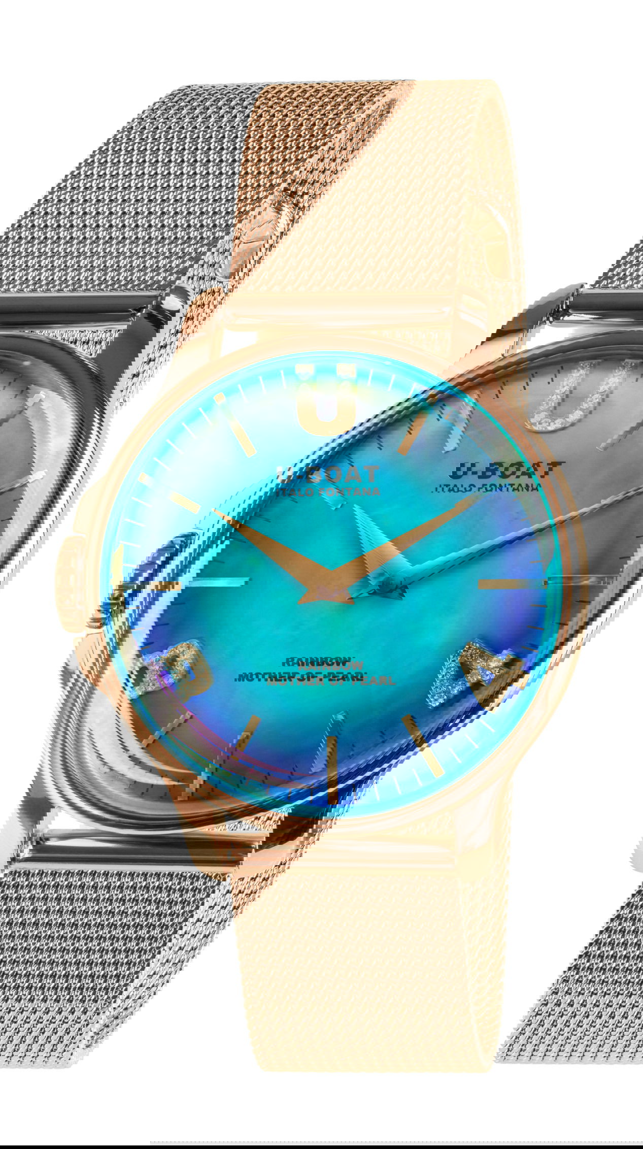 U-Boat Rainbow 38 Blue IP Gold Bracelet