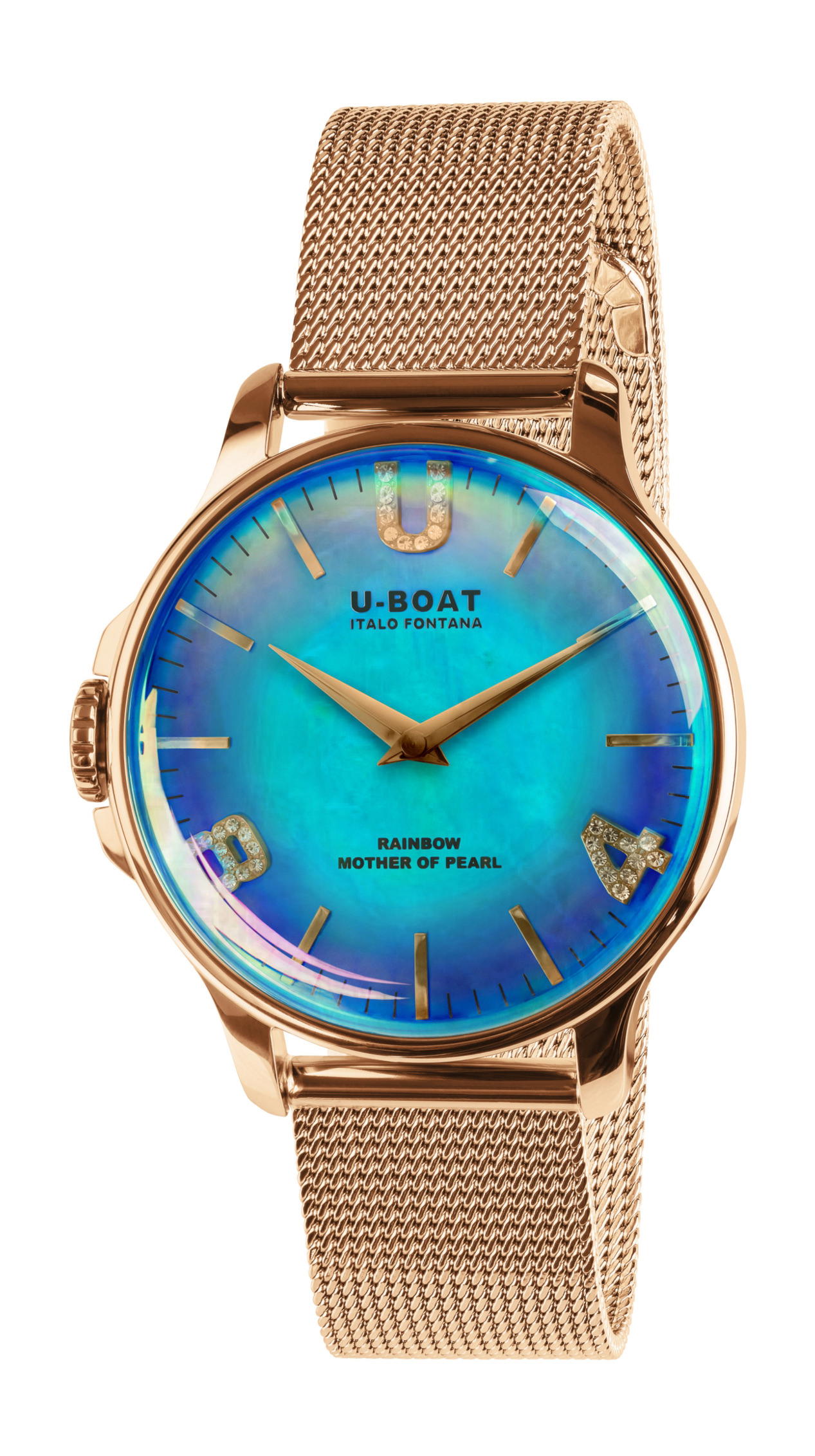 U-Boat Rainbow 38 Blue IP Gold Bracelet