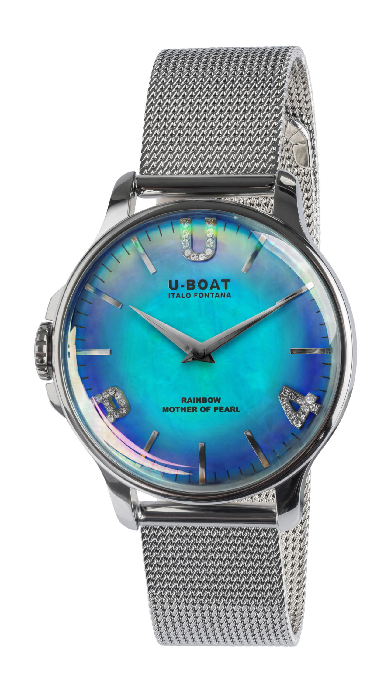 U-Boat Rainbow 38 Blue SS Bracelet