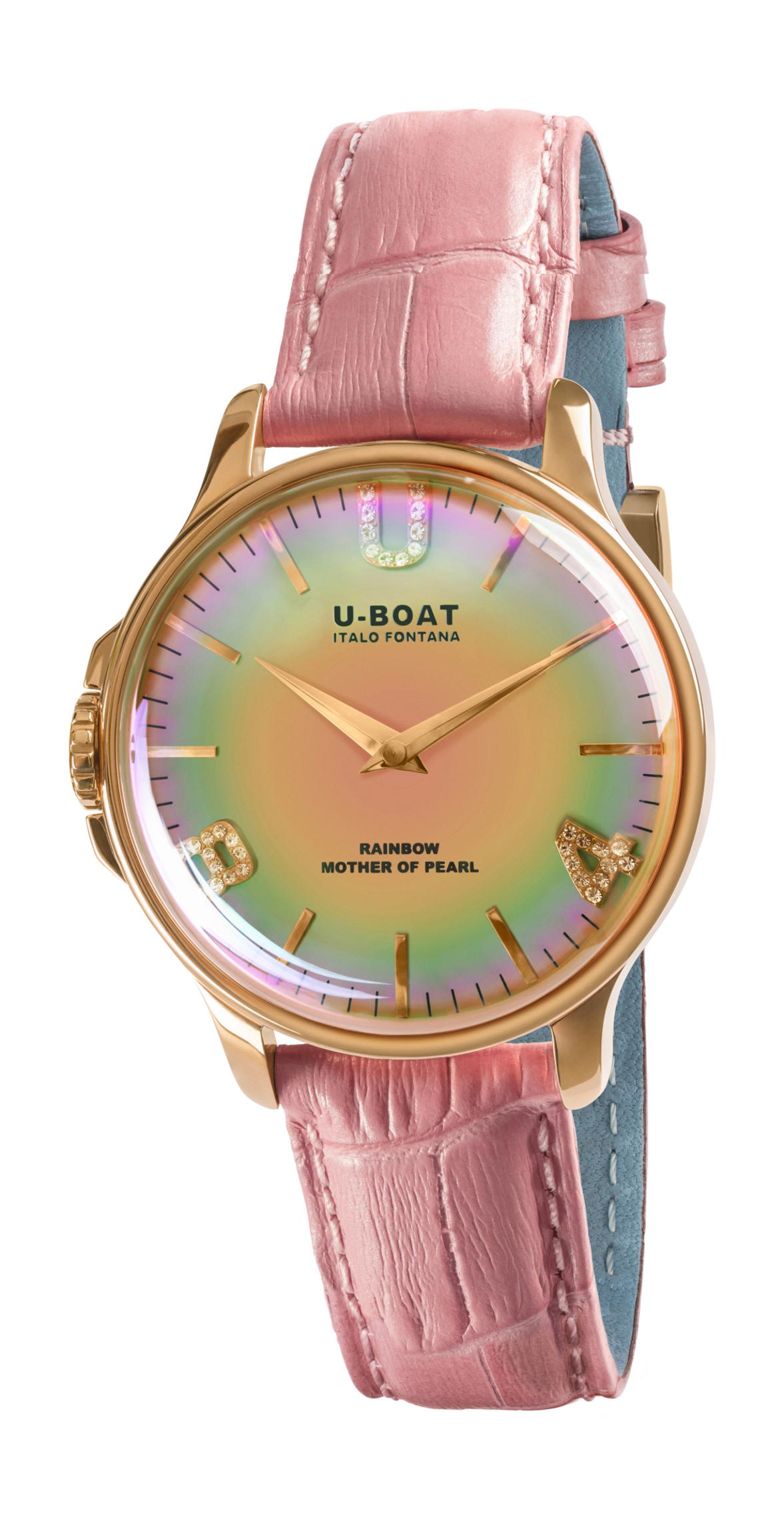 U-Boat Rainbow 38 Pink IP Gold