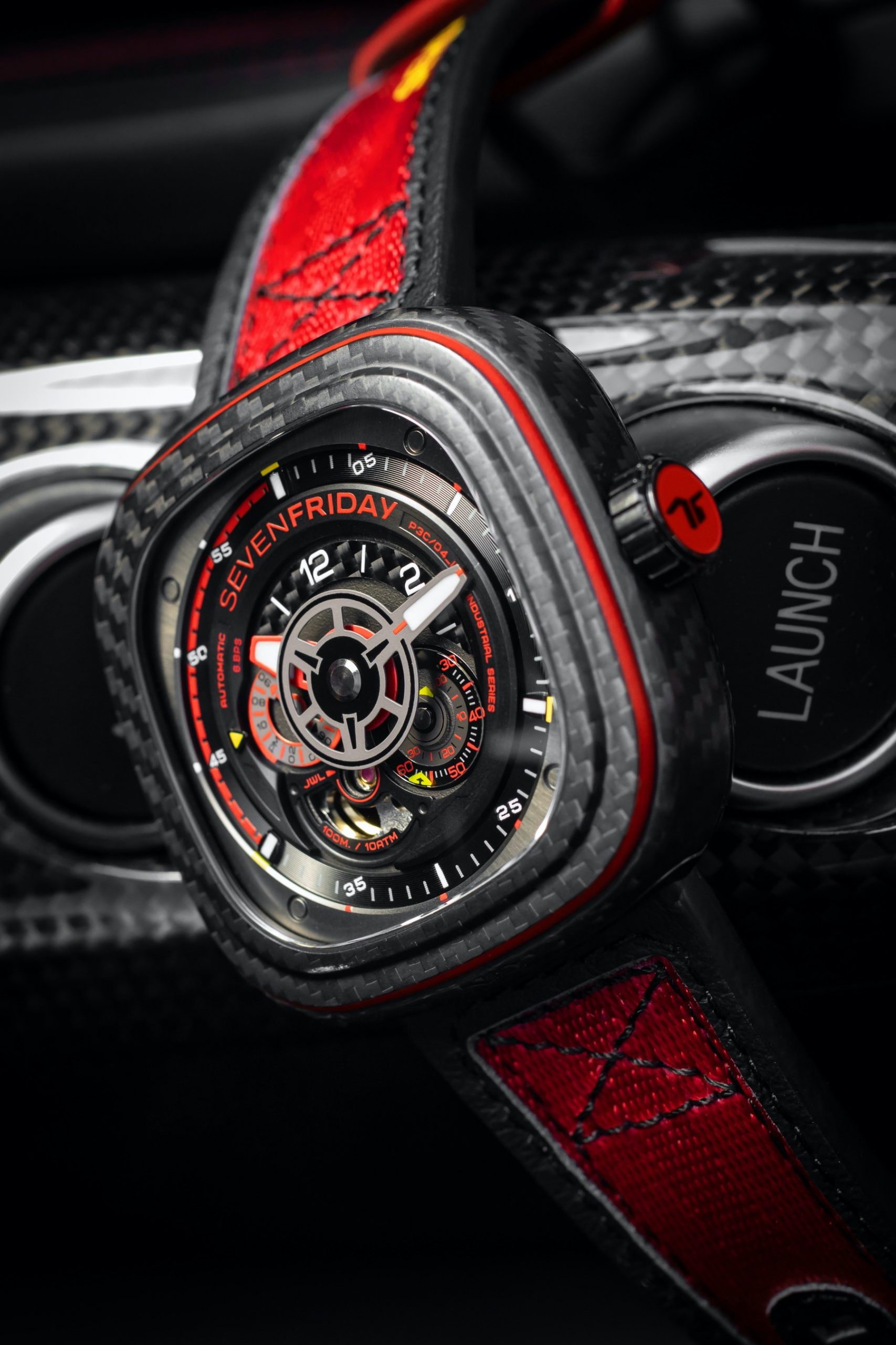 SevenFriday P3C/04 Red Carbon