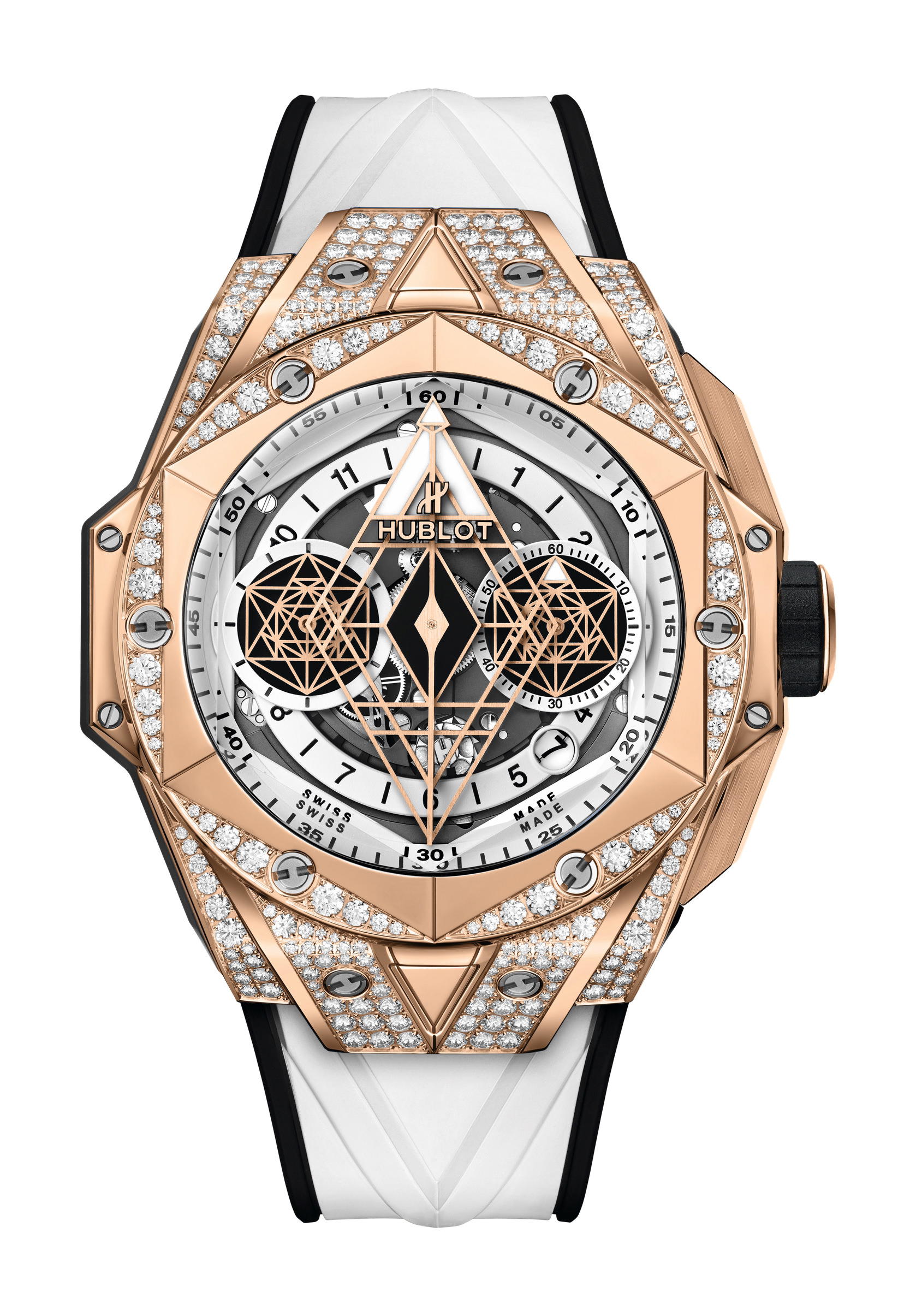 Hublot Sang Bleu II King Gold White Pavé