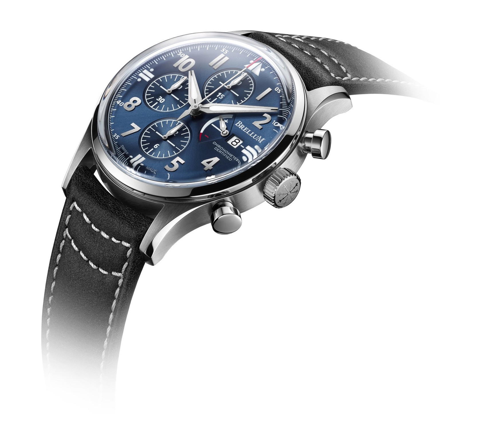 Brellum Pilot Power Reserve Blue