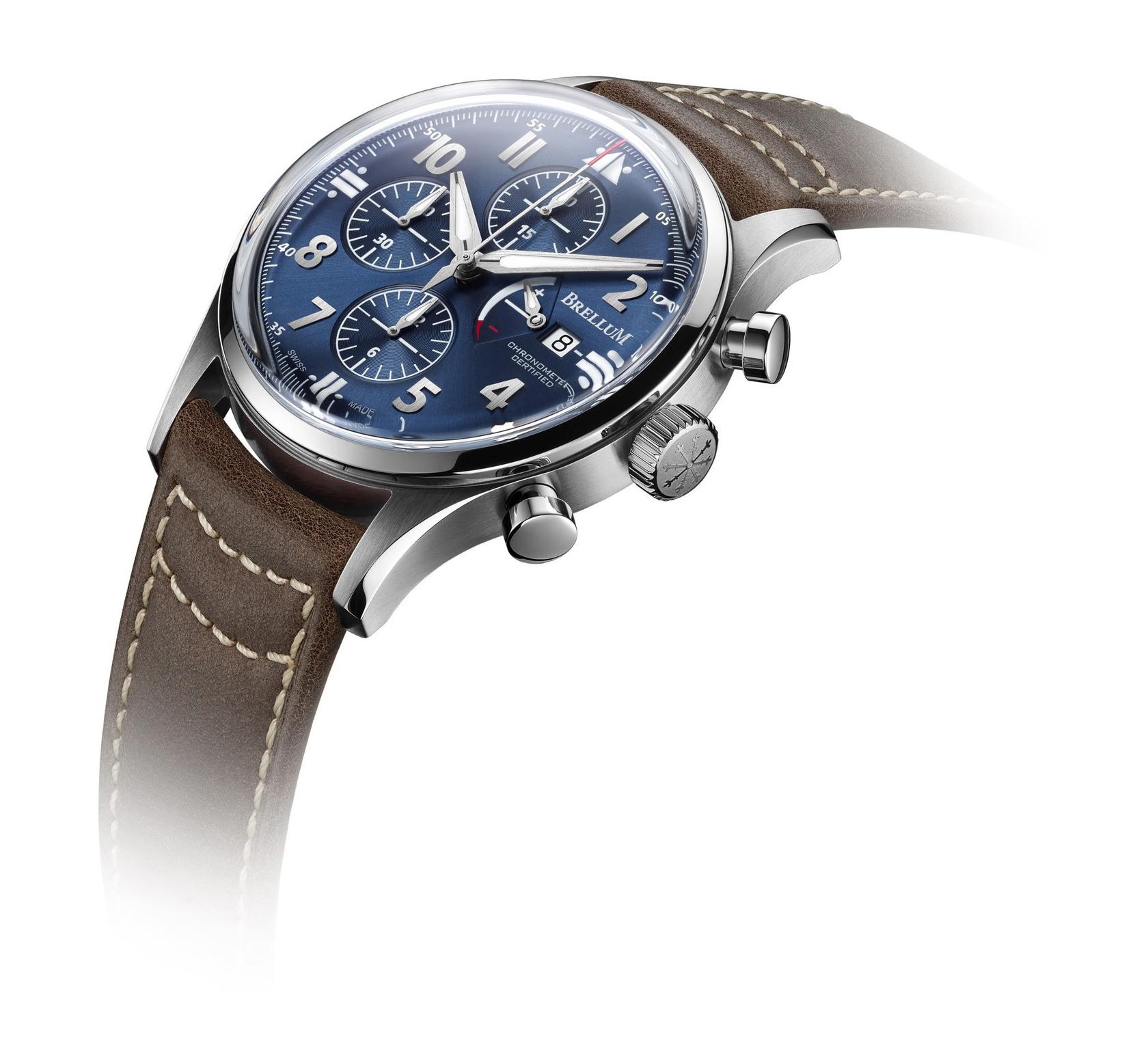Brellum Pilot Power Reserve Blue