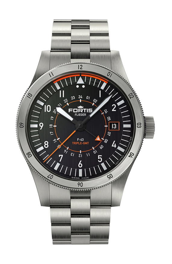 Fortis Flieger F-43 Triple-GMT
