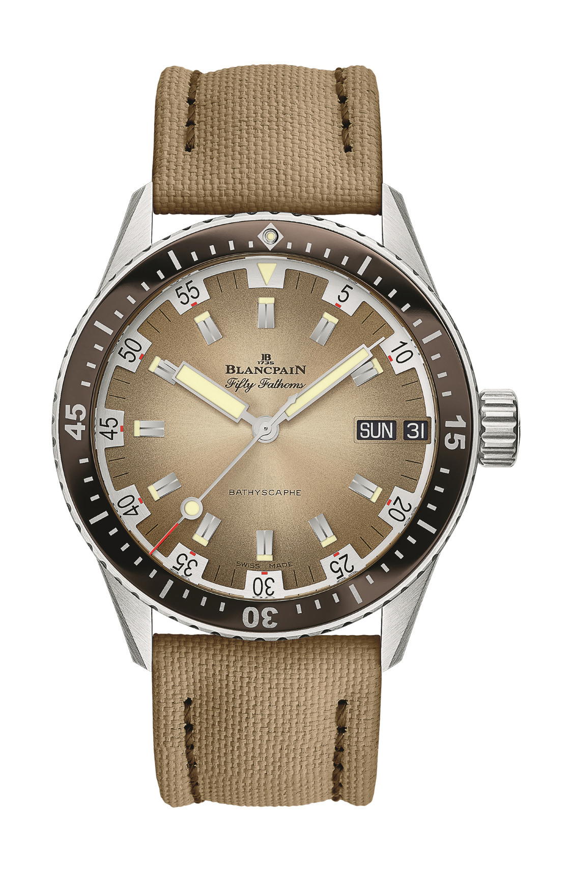 Blancpain Fifty Fathoms Bathyscaphe Day Date Desert Edition
