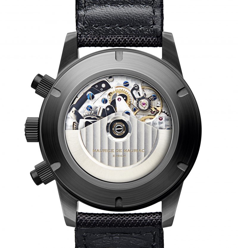 Montre Maurice De Mauriac Homme - Chronographe Automatique - Boîtier 42 Mm Saphir - Occasion Très Bon État
