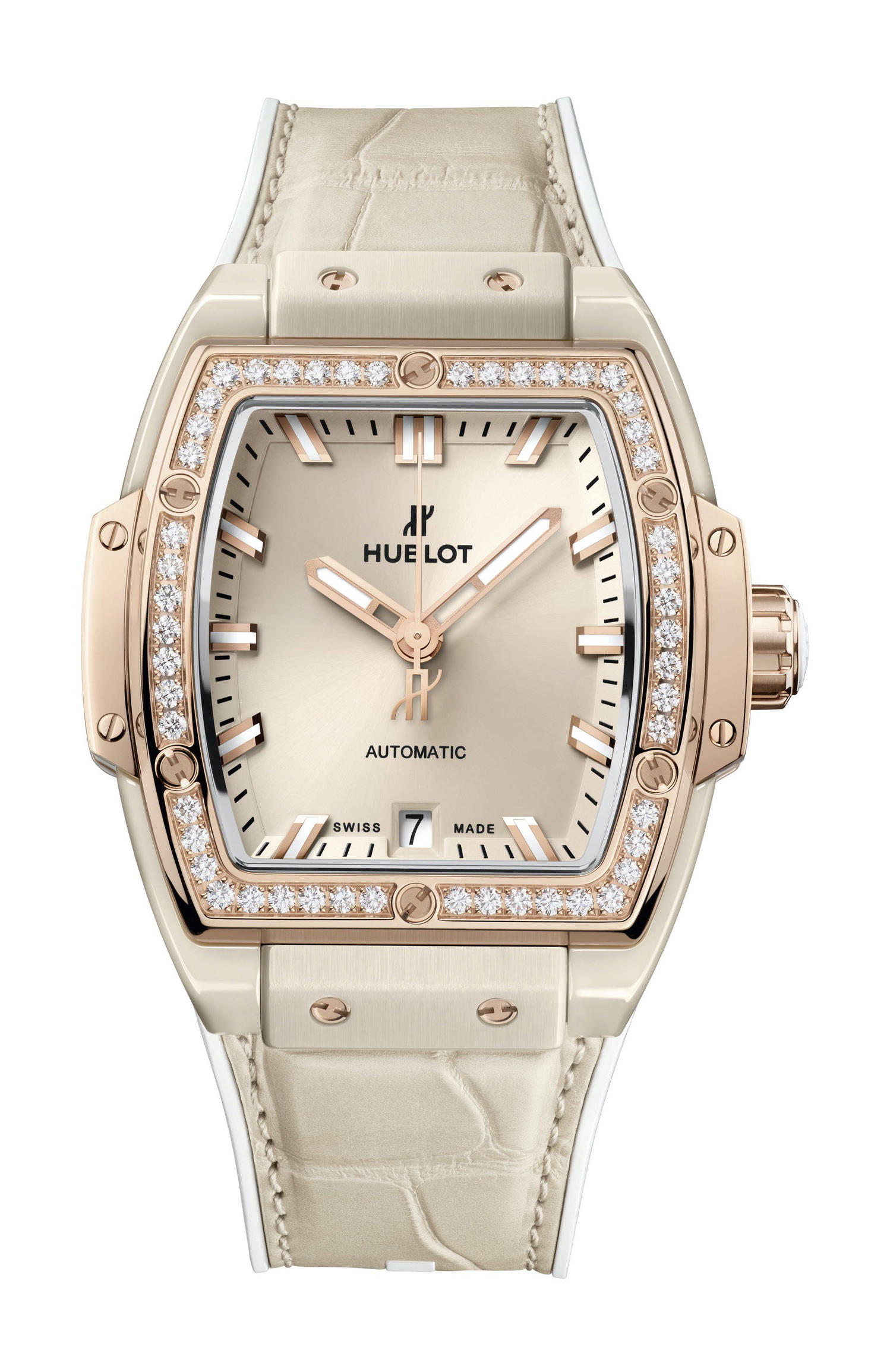 Hublot Spirit of Big Bang Beige Ceramic King Gold Diamonds