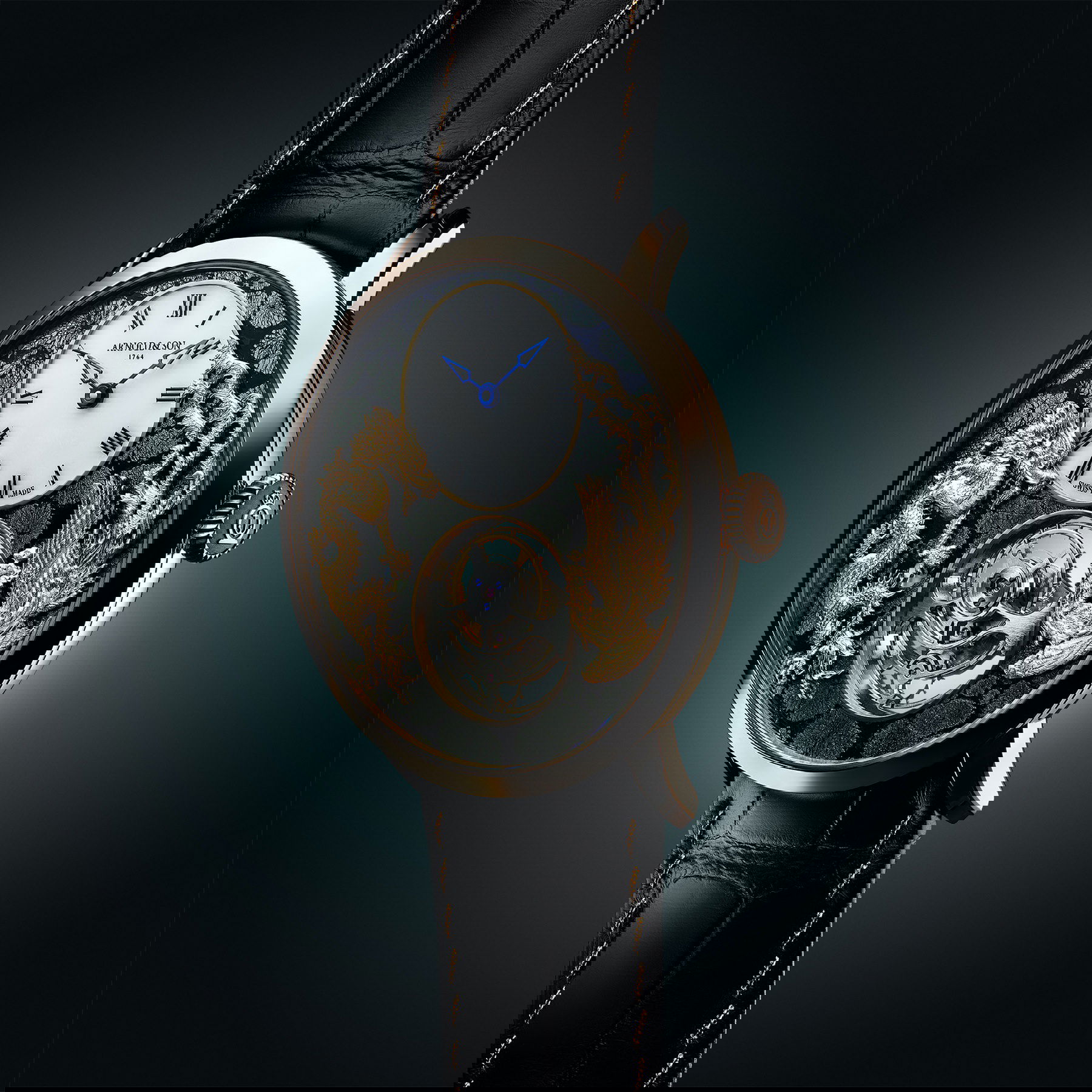 Arnold &amp; Son Ultrathin Tourbillon Dragon &amp; Phoenix Marcassite