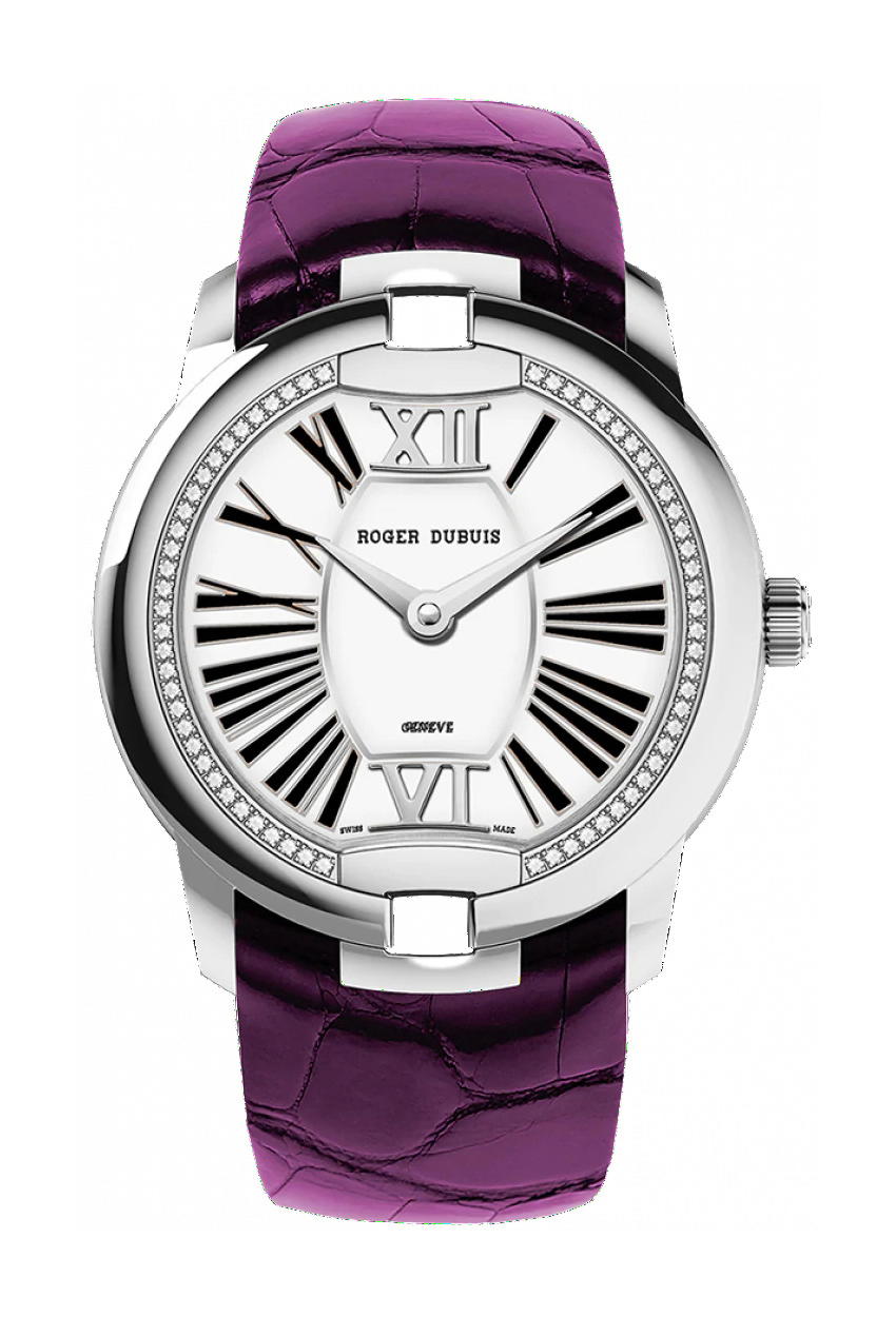 Roger Dubuis Velvet White Gold - Purple Alligator Strap