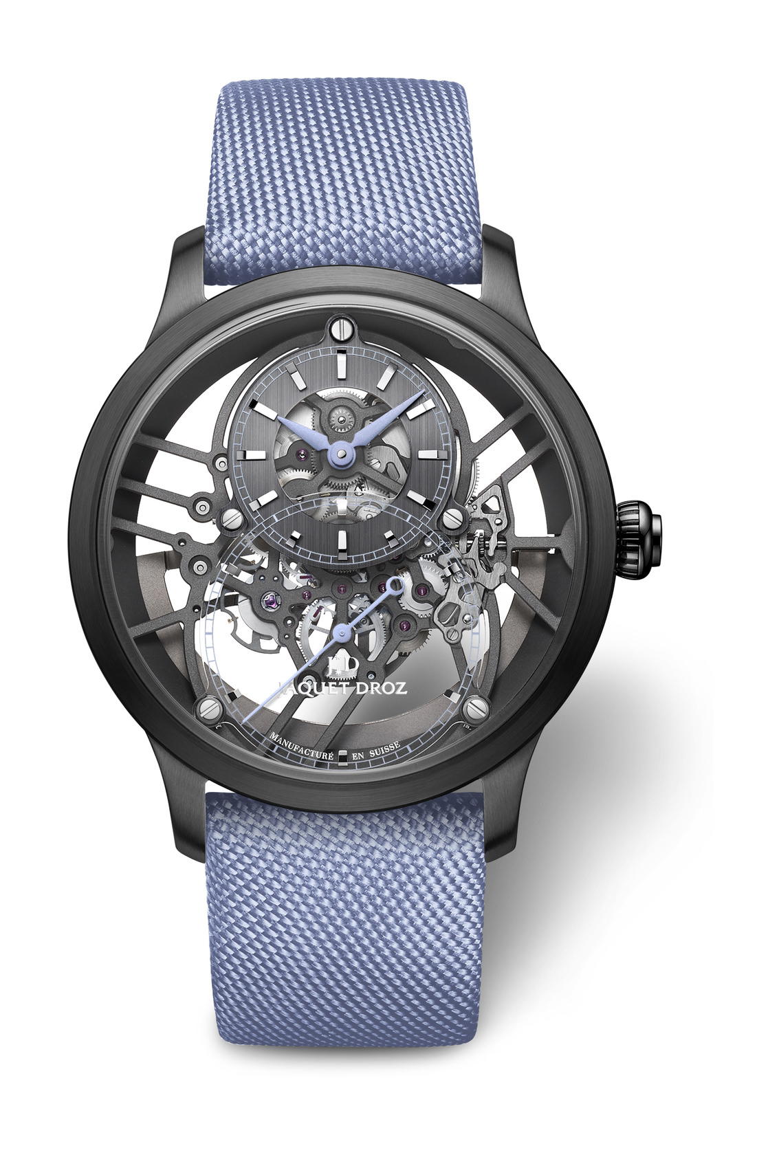 Jaquet Droz Grande Seconde Skelet-One Black Ceramic Sky Blue