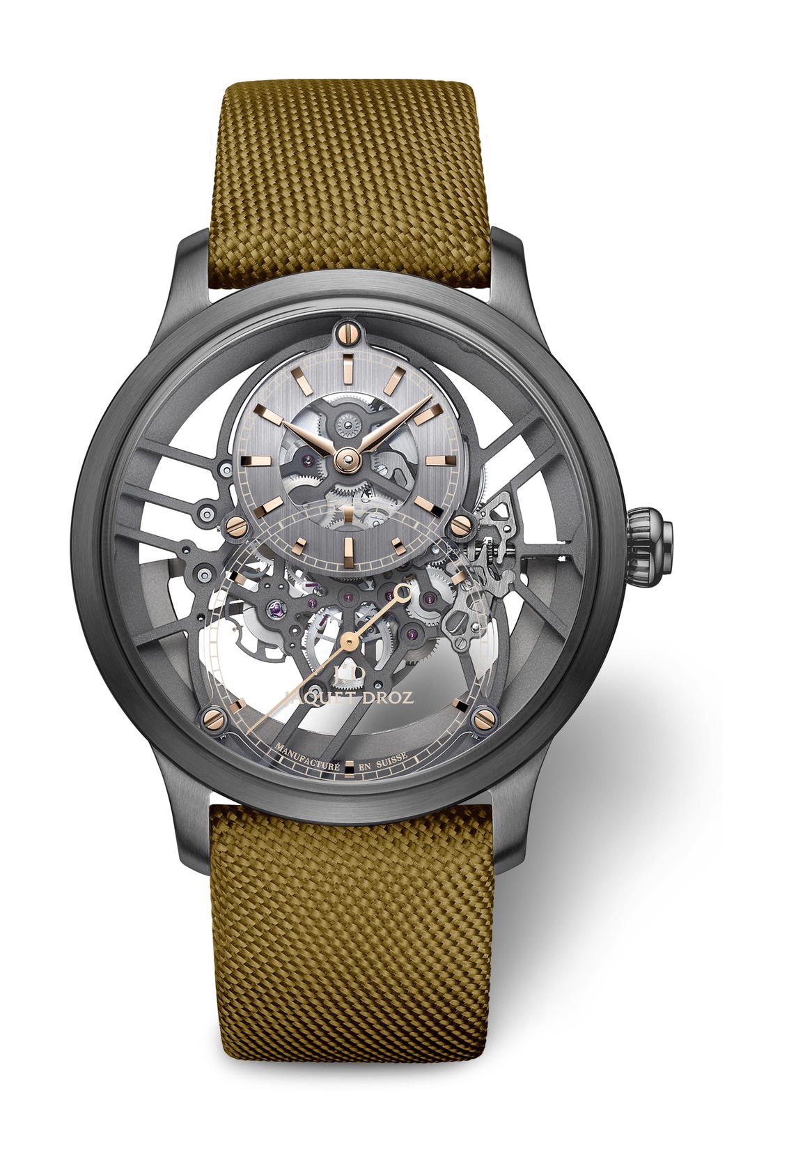 Jaquet Droz Grande Seconde Skelet-One Black Ceramic Yellow