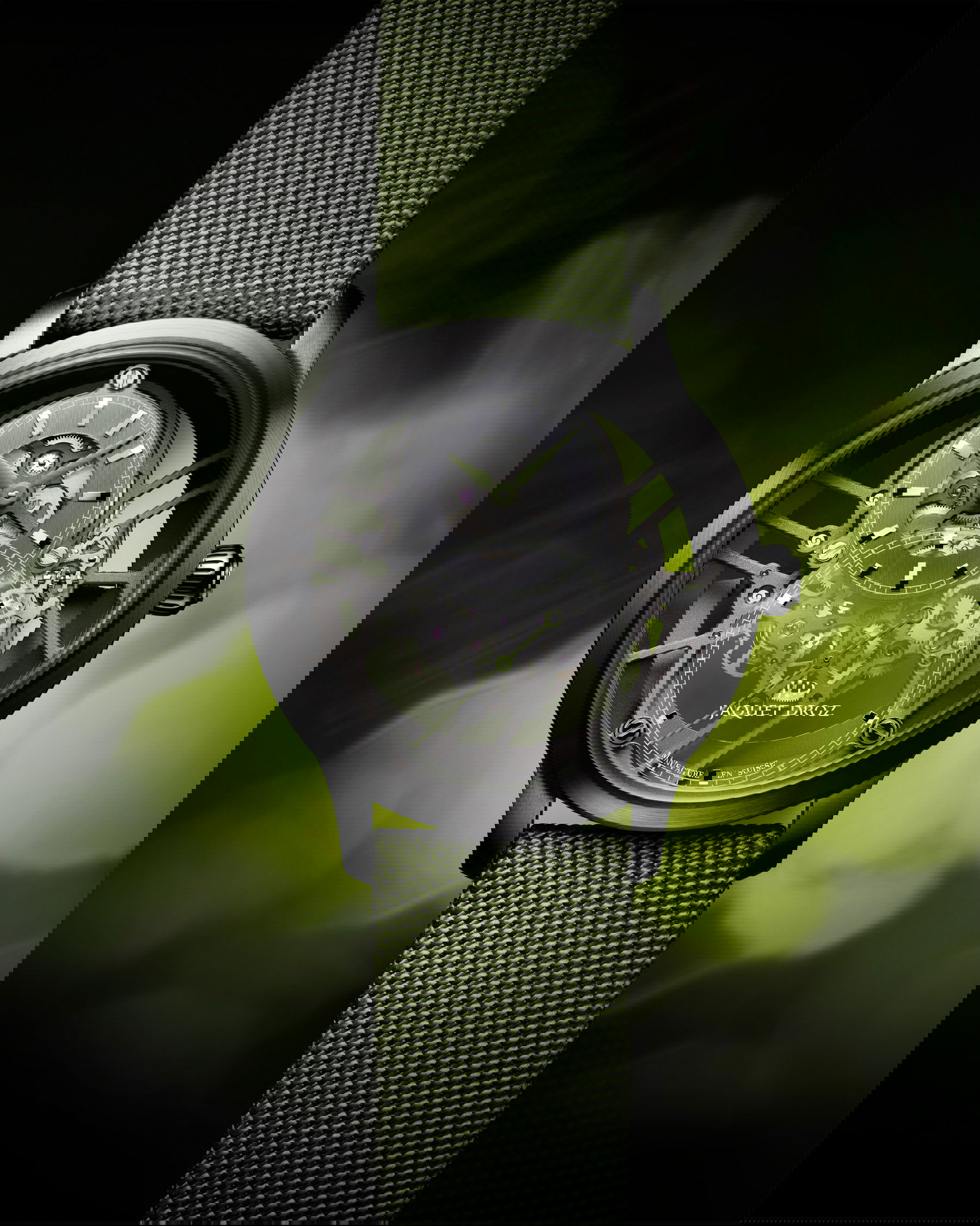 Jaquet Droz Grande Seconde Skelet-One Black Ceramic Green