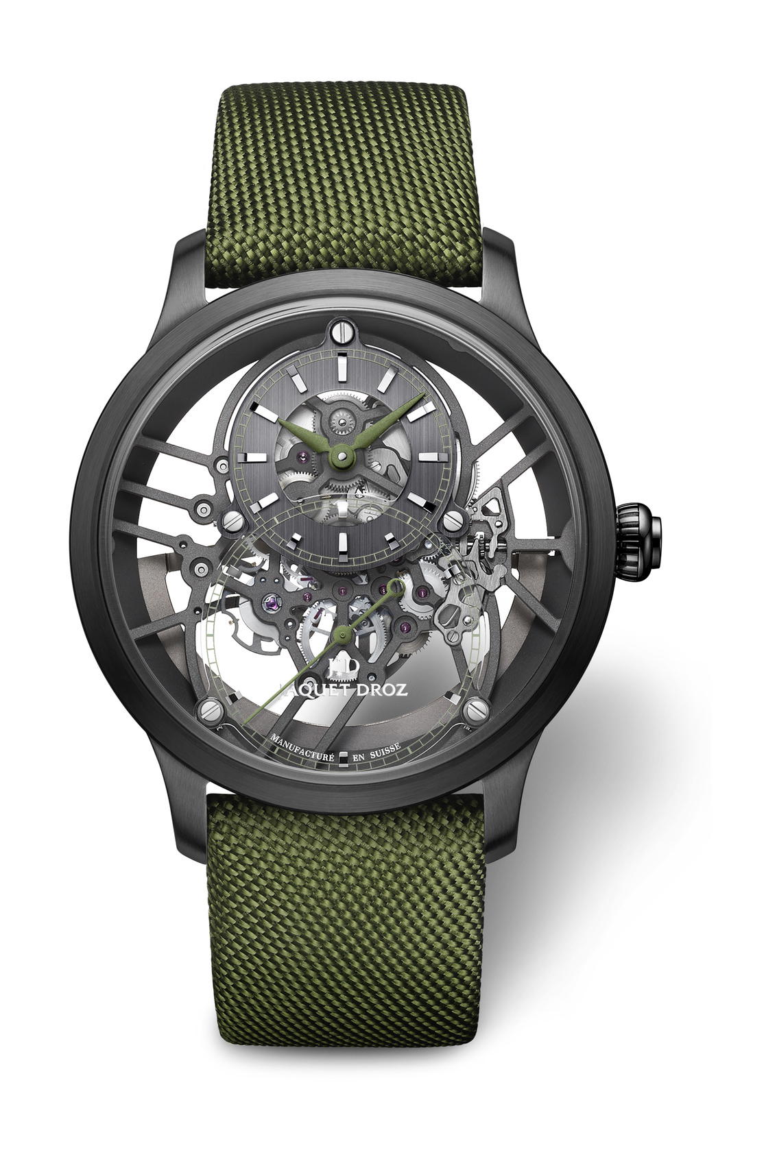 Jaquet Droz Grande Seconde Skelet-One Black Ceramic Green
