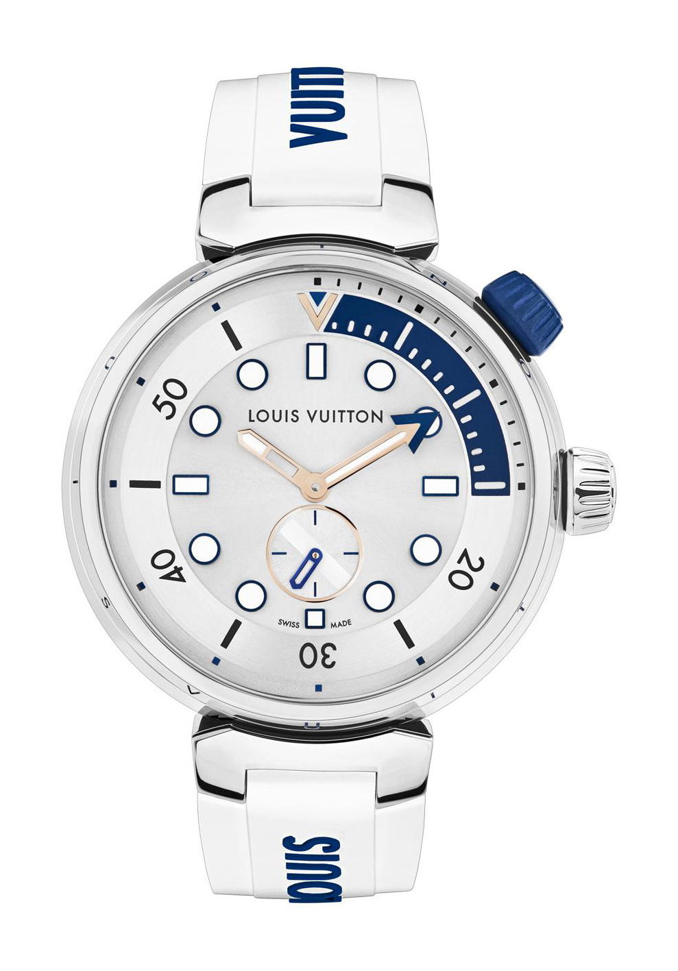 Louis Vuitton Tambour Street Diver Pacific White
