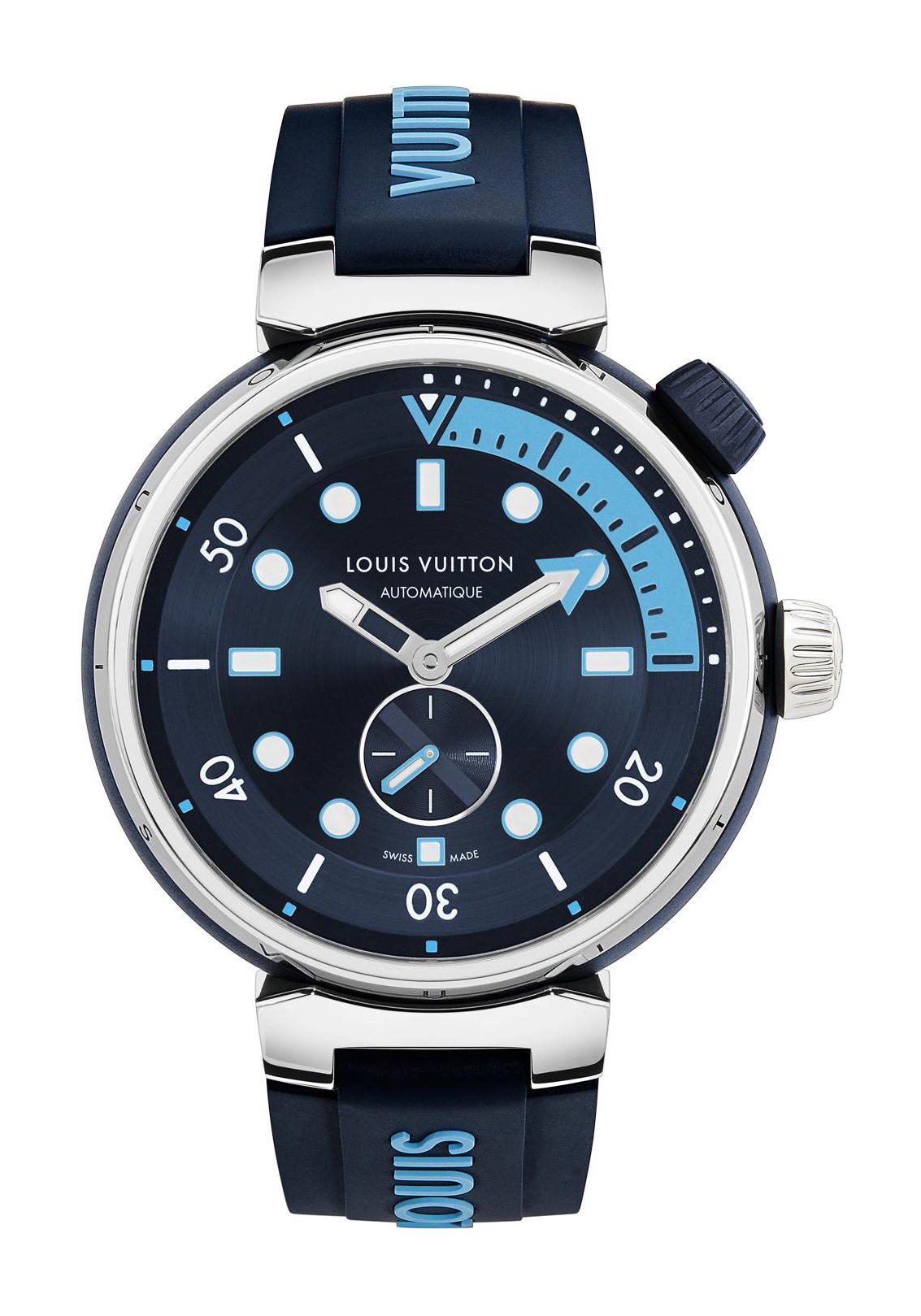Louis Vuitton Tambour Street Diver Skyline Blue