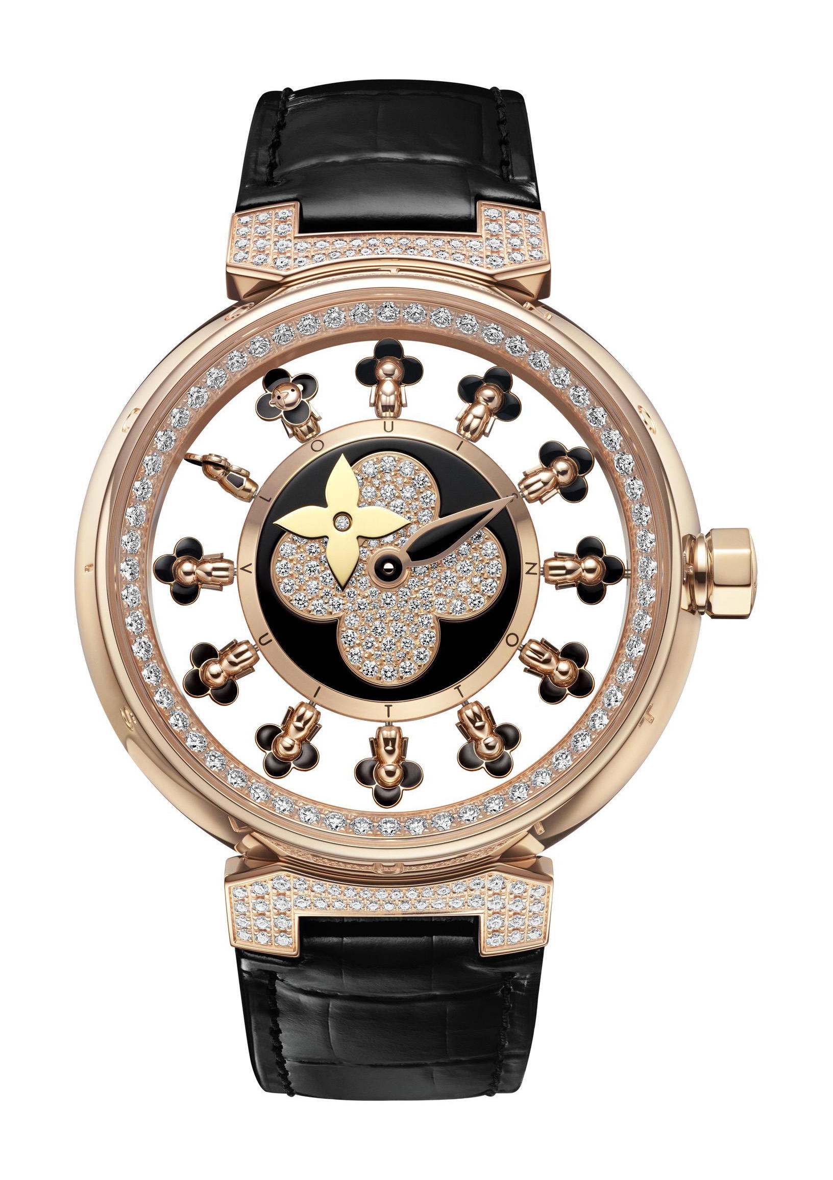 Louis Vuitton Tambour Spin Time Air Vivienne, Black
