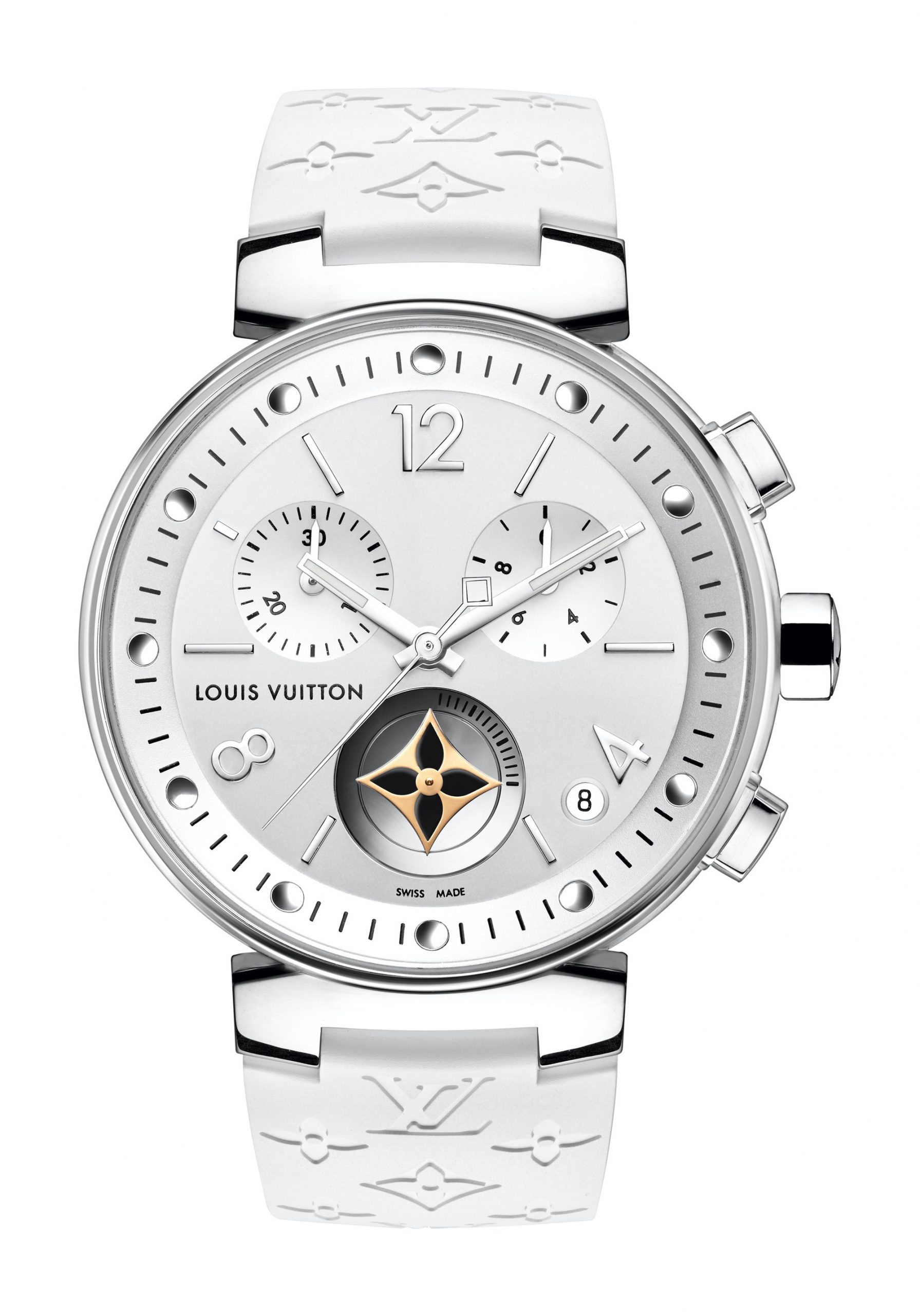 Louis Vuitton Tambour Moon Star Chronograph White