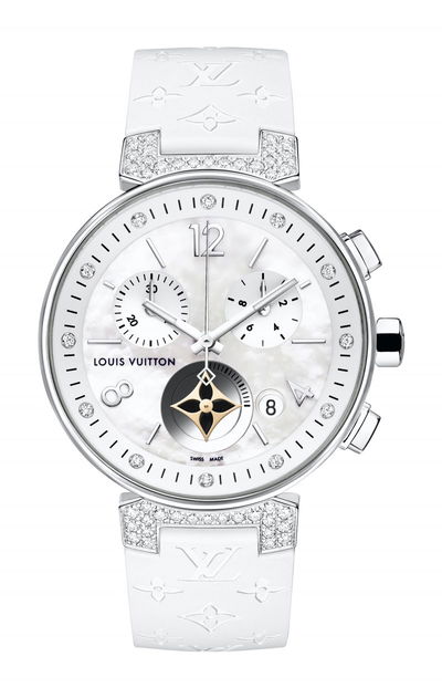 Louis Vuitton Tambour Moon Star Chronograph White
