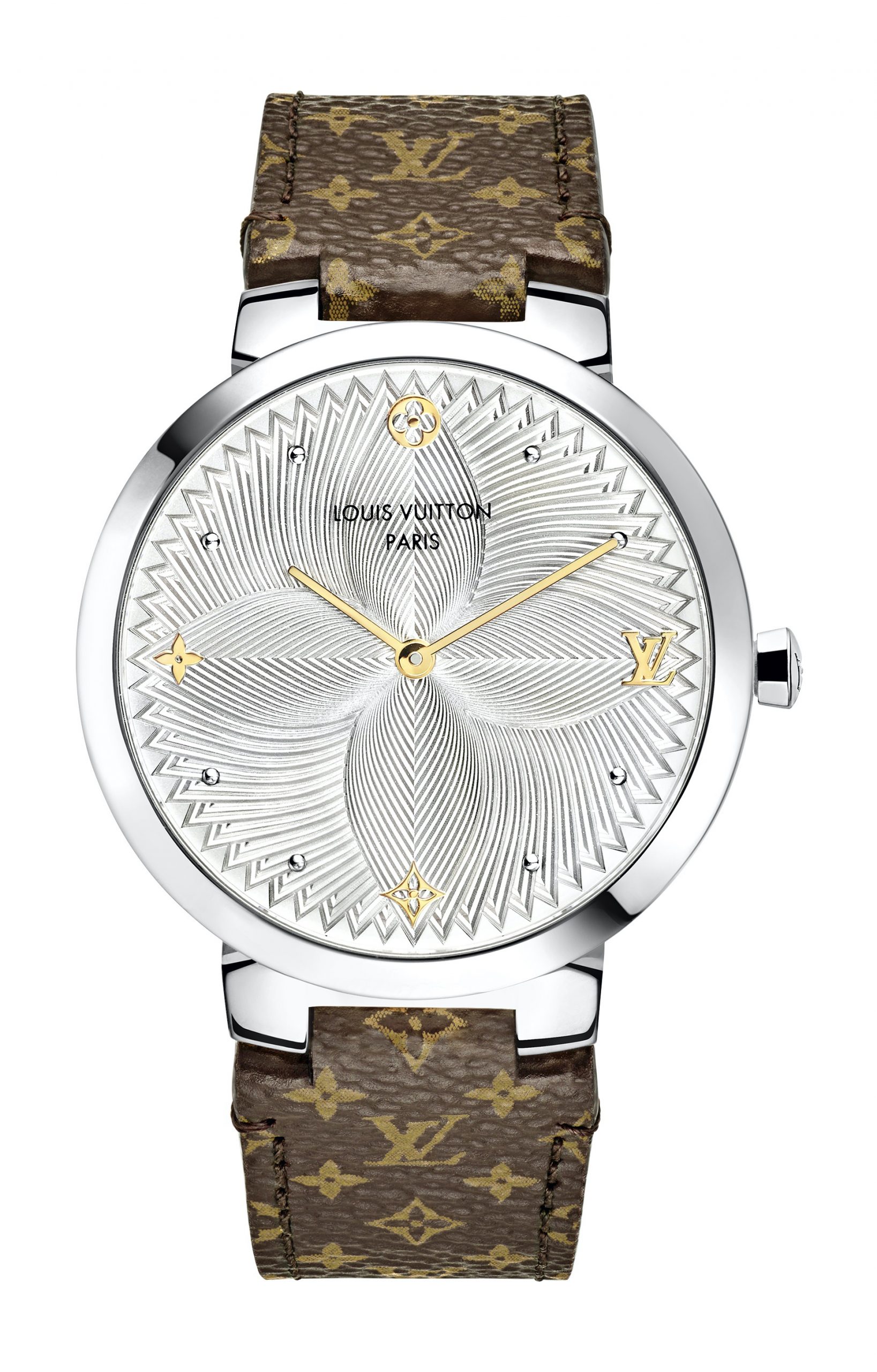 Louis Vuitton Tambour Slim Metallic Flower