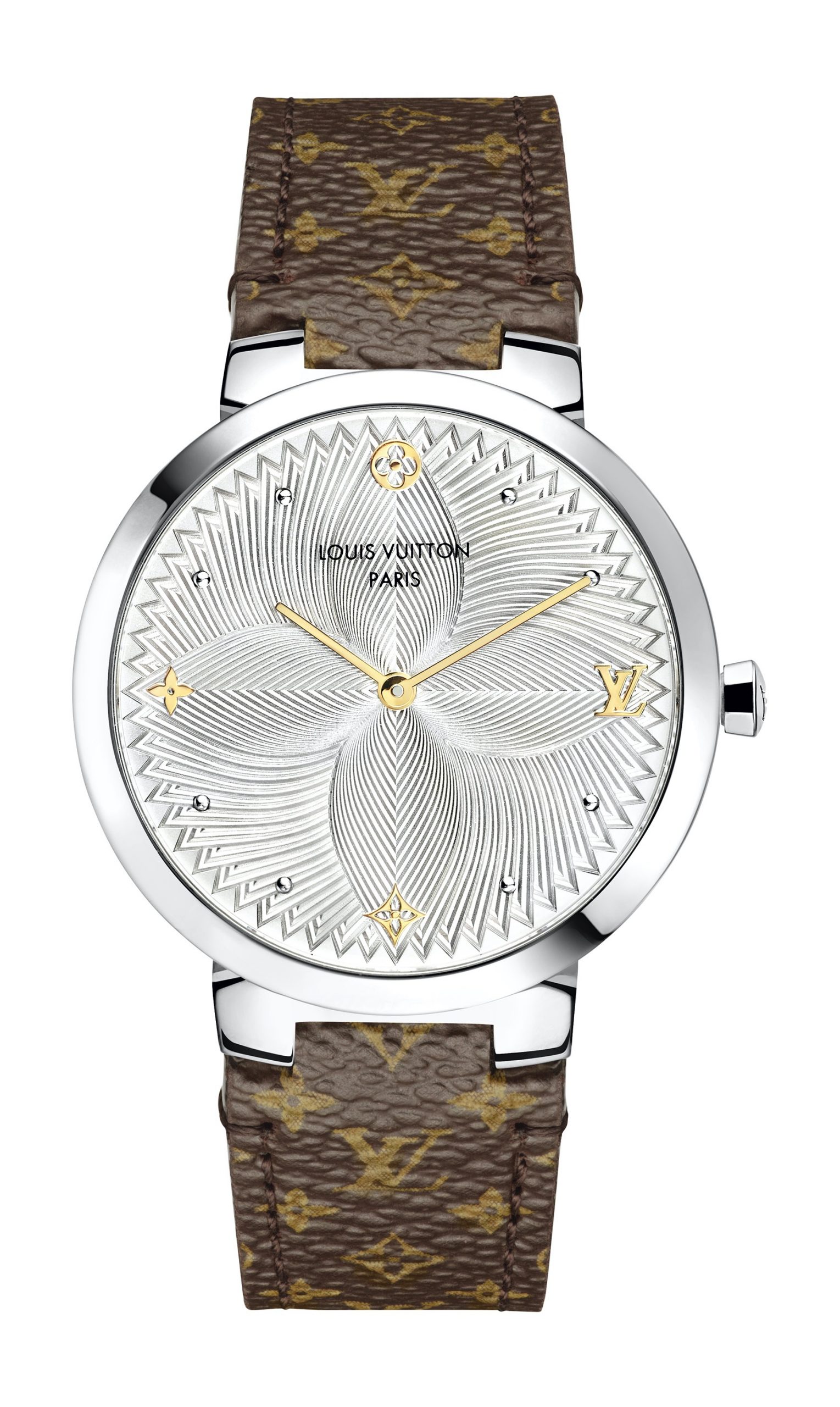 Louis Vuitton Tambour Slim Metallic Flower