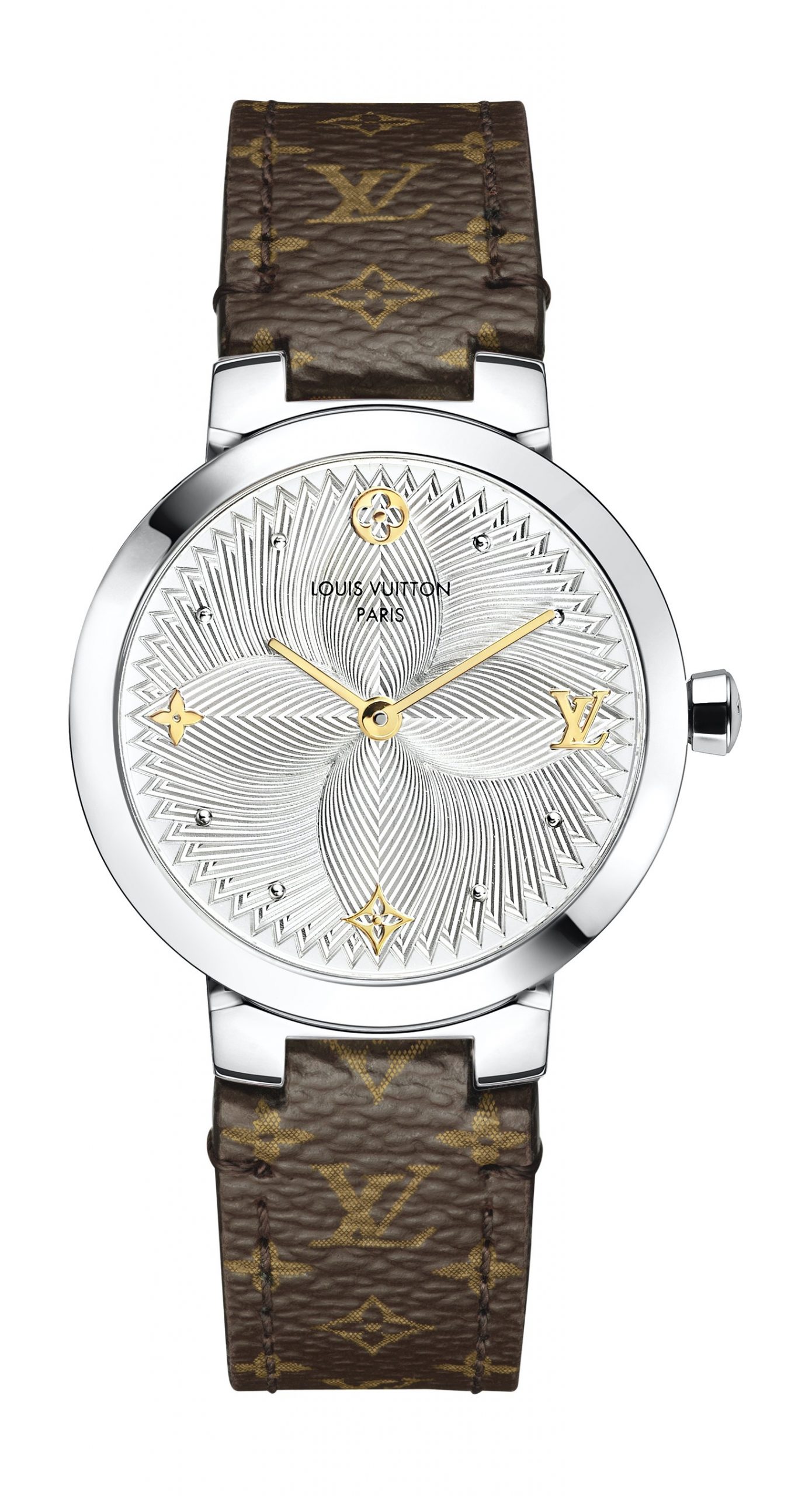 Louis Vuitton Tambour Slim Metallic Flower
