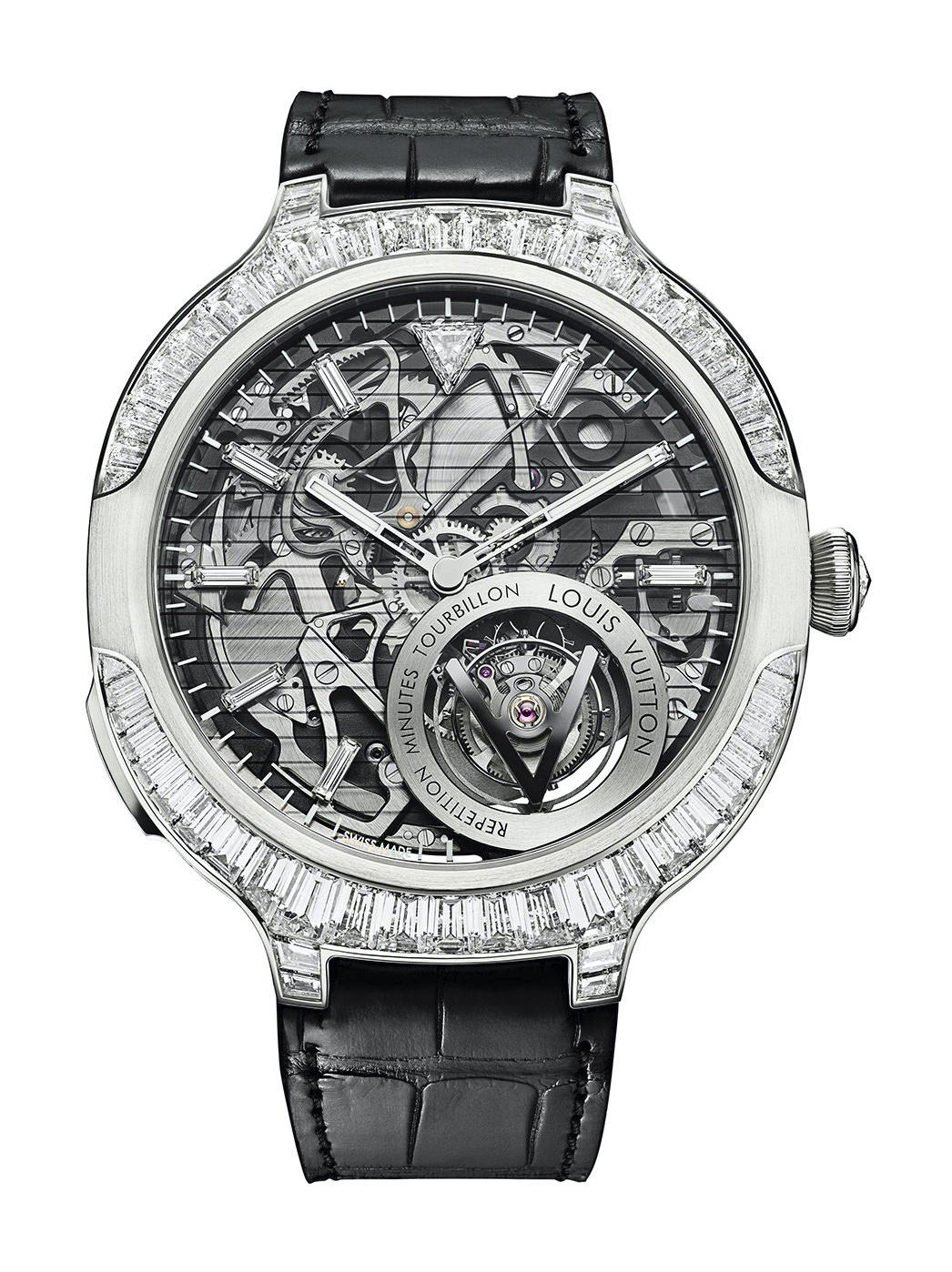 Louis Vuitton Voyager Répétition Minutes Tourbillon Volant Pavée