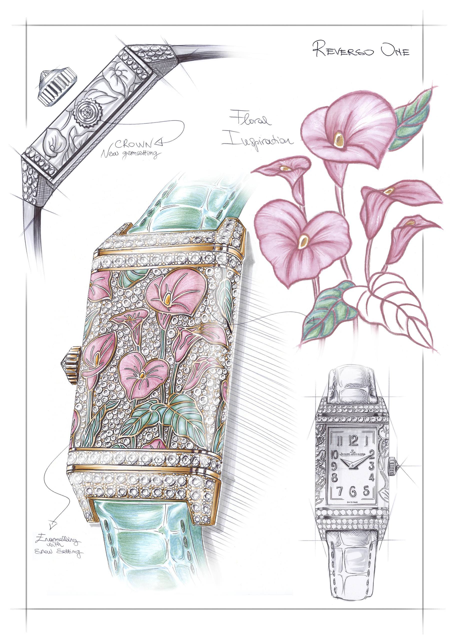 Jaeger-LeCoultre Reverso One Precious Flowers Purple Arums