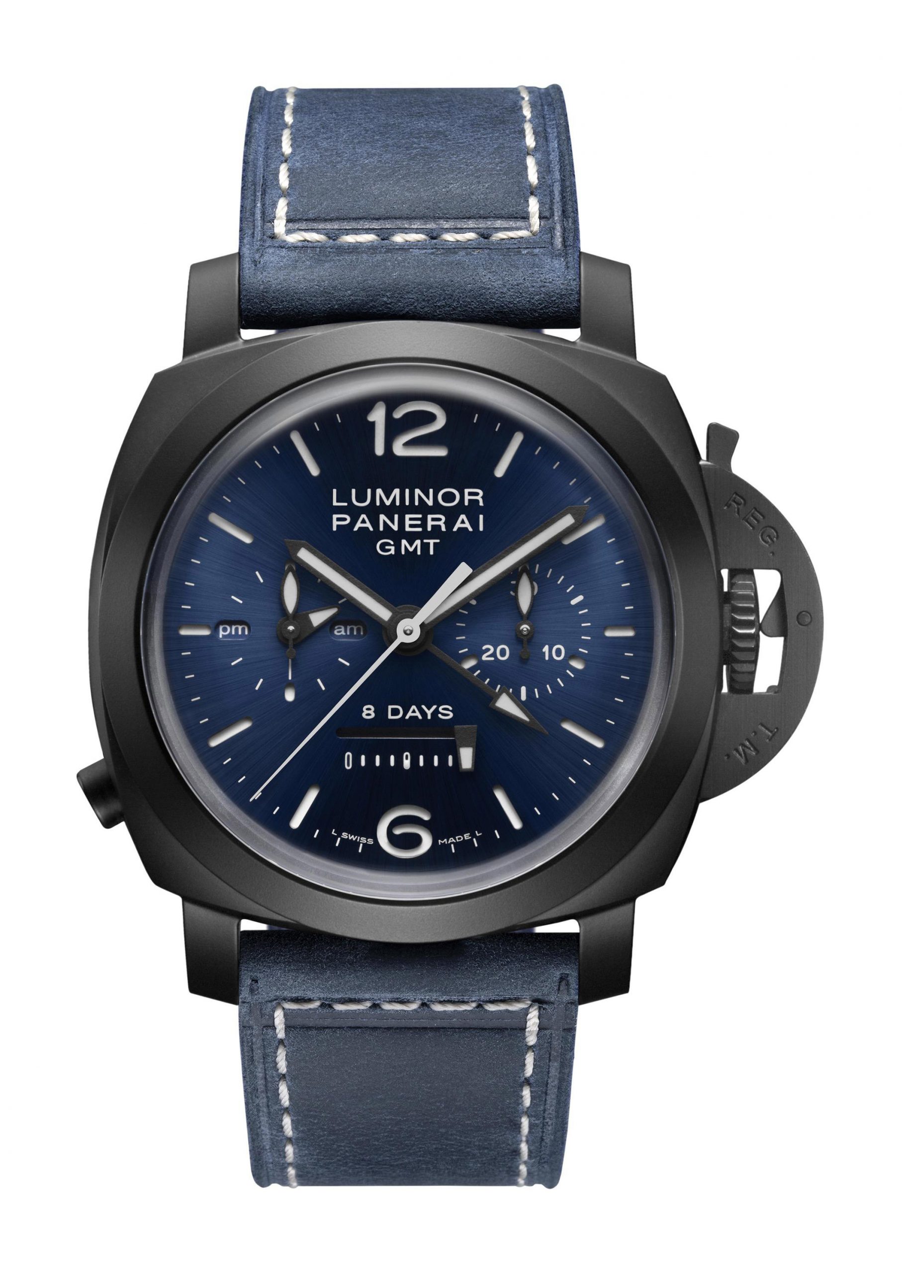 Panerai Luminor Chrono Monopulsante 8 Giorni GMT Blu Notte