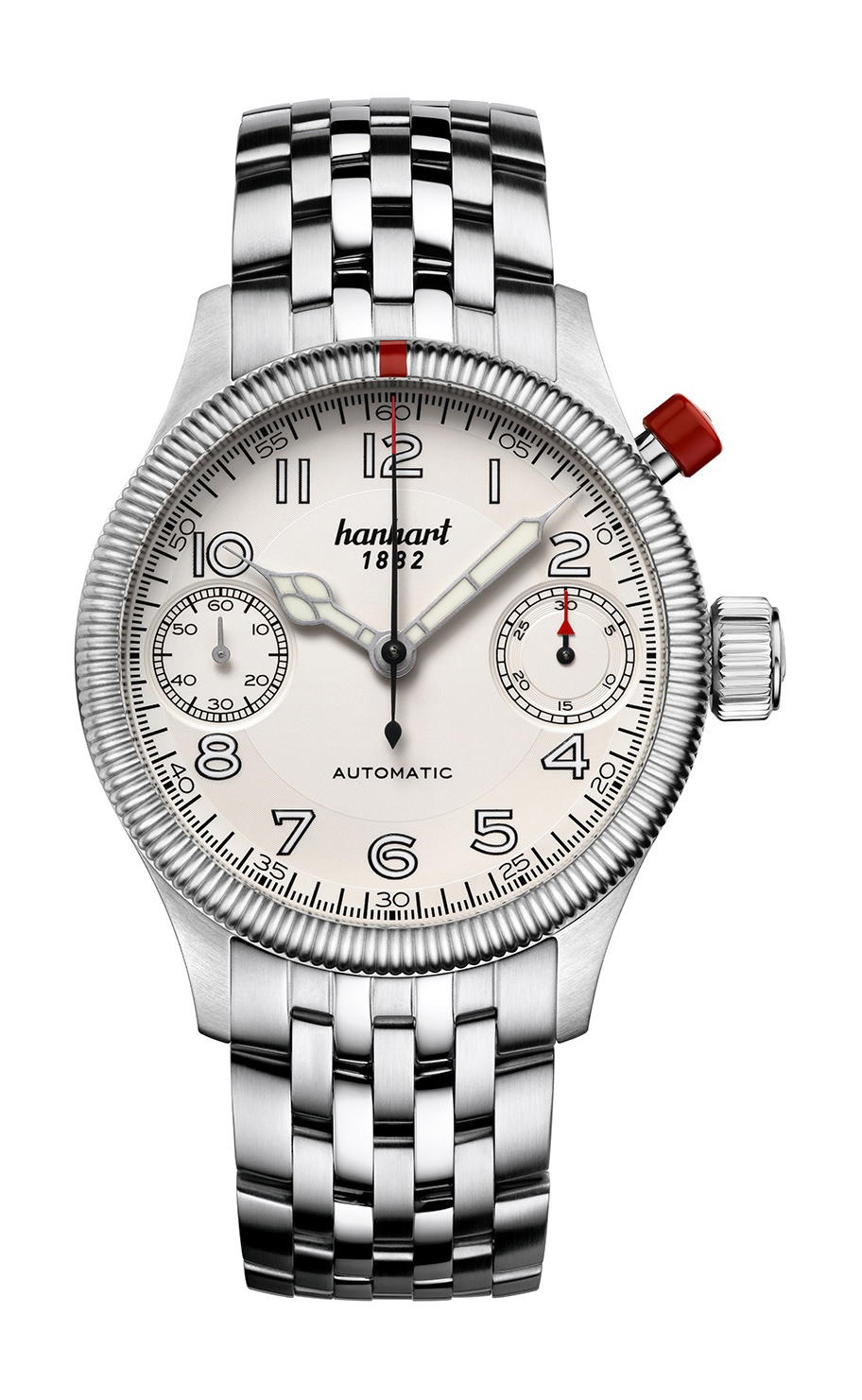 Hanhart PIONEER MonoScope Silver Fluted Bezel