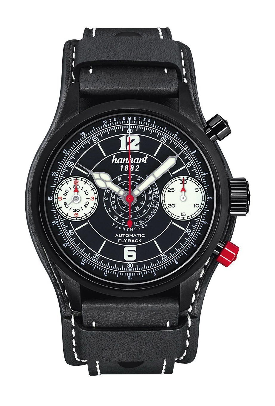 Hanhart PIONEER Stealth 1882, Flat Bezel