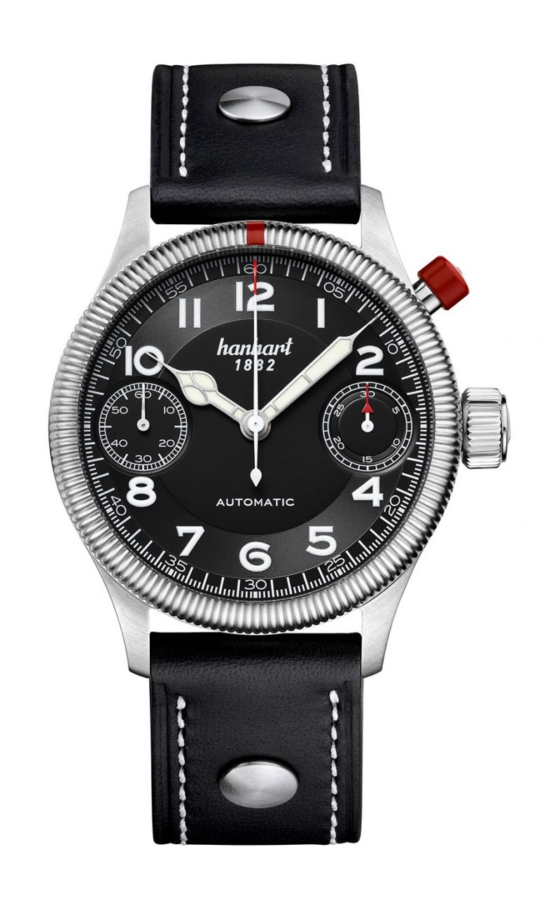 Hanhart PIONEER MonoScope Black, Fluted Bezel