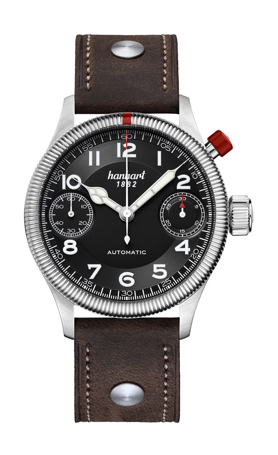 Hanhart PIONEER MonoScope Black Fluted Bezel