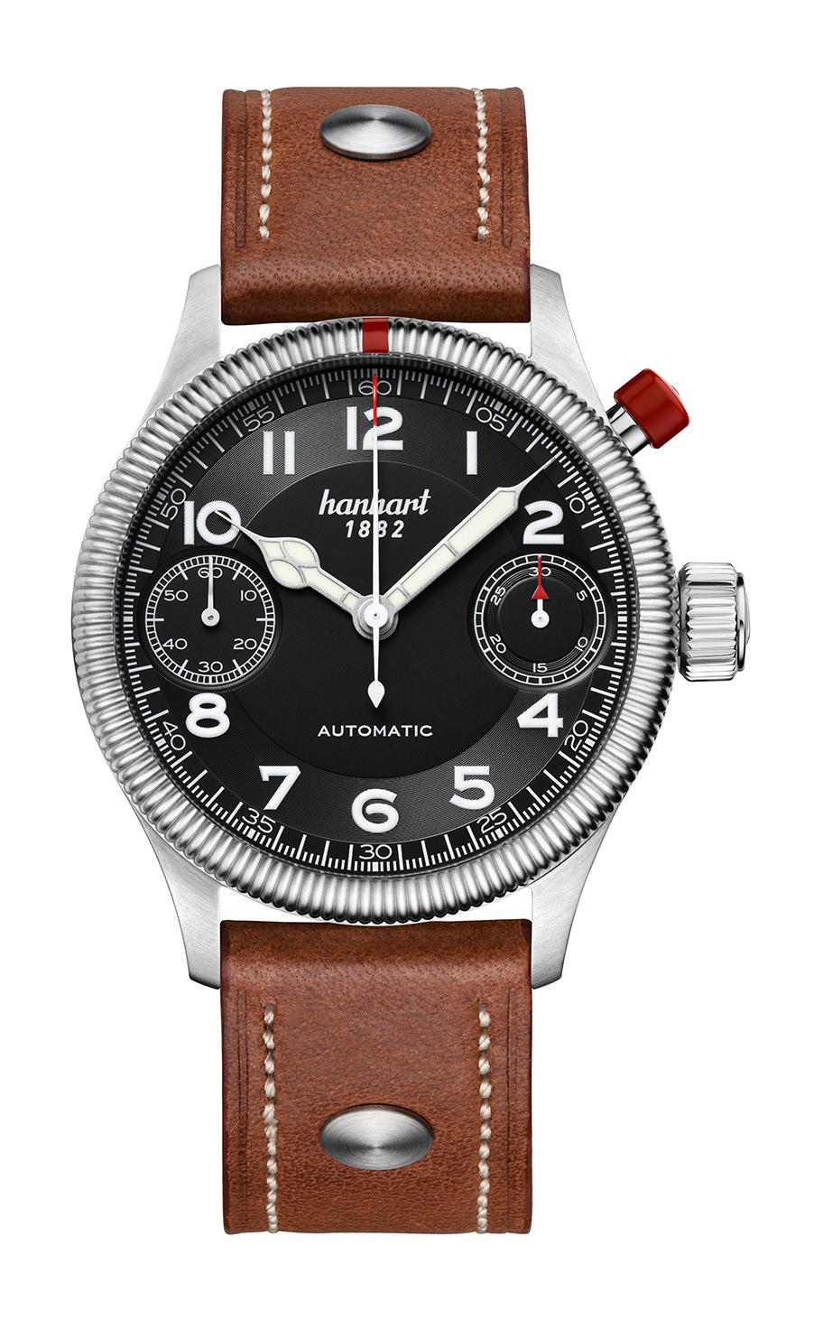 Hanhart PIONEER MonoScope Black Fluted Bezel