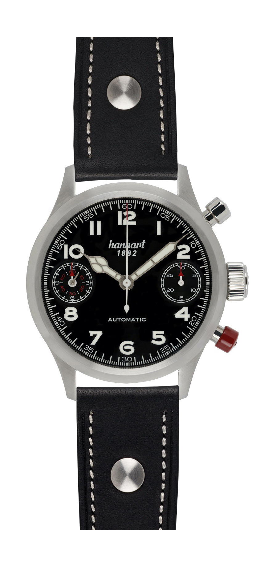 Hanhart PIONEER TwinDicator Black Smooth Bezel
