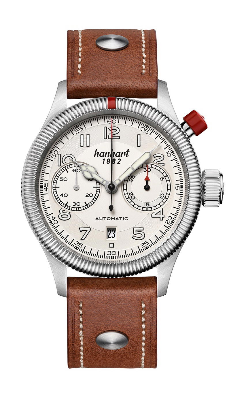 Hanhart PIONEER MonoControl Silver, Fluted Bezel