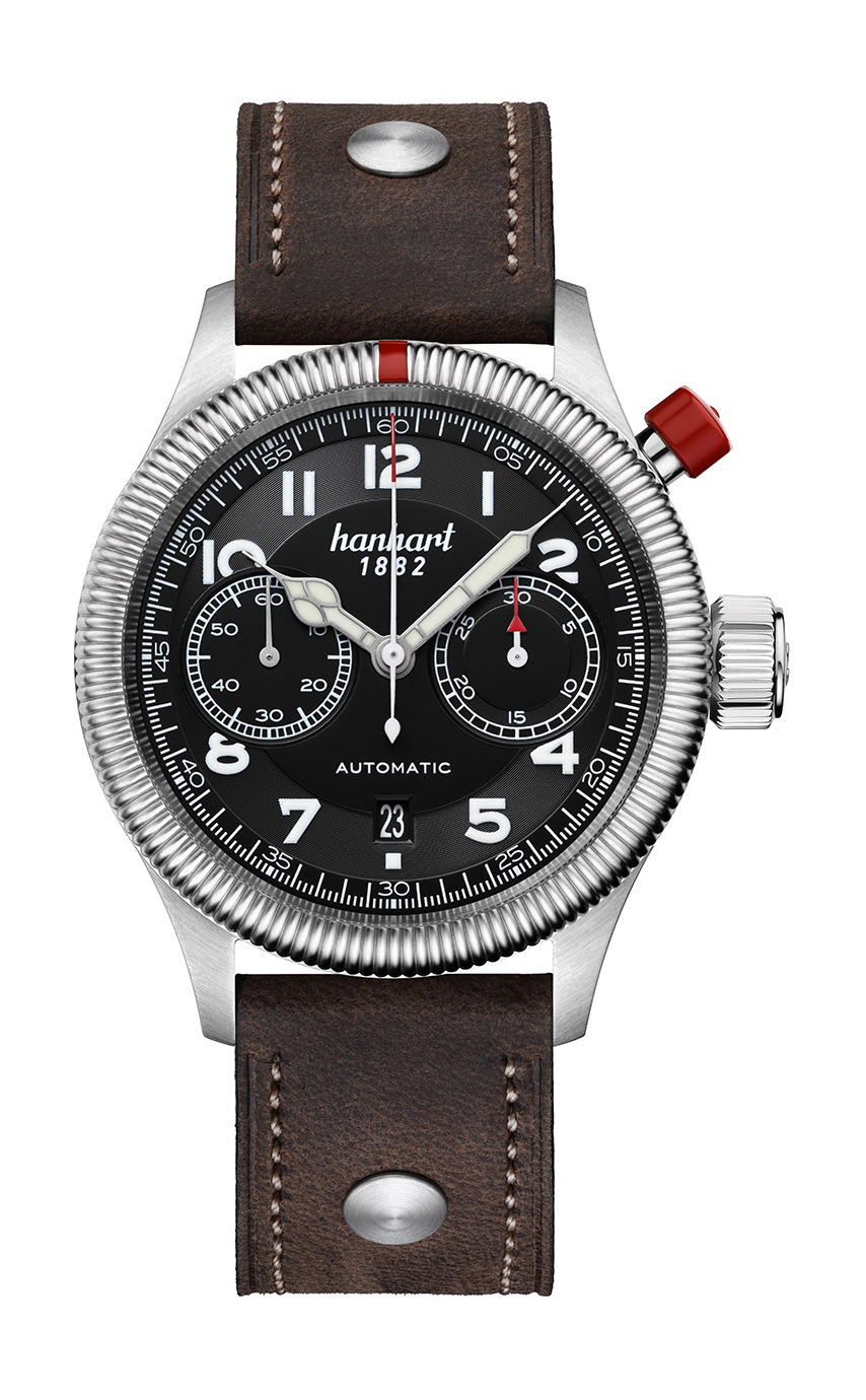 Hanhart PIONEER MonoControl Black, Fluted Bezel