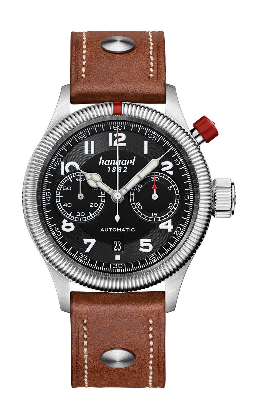 Hanhart PIONEER MonoControl Black, Fluted Bezel