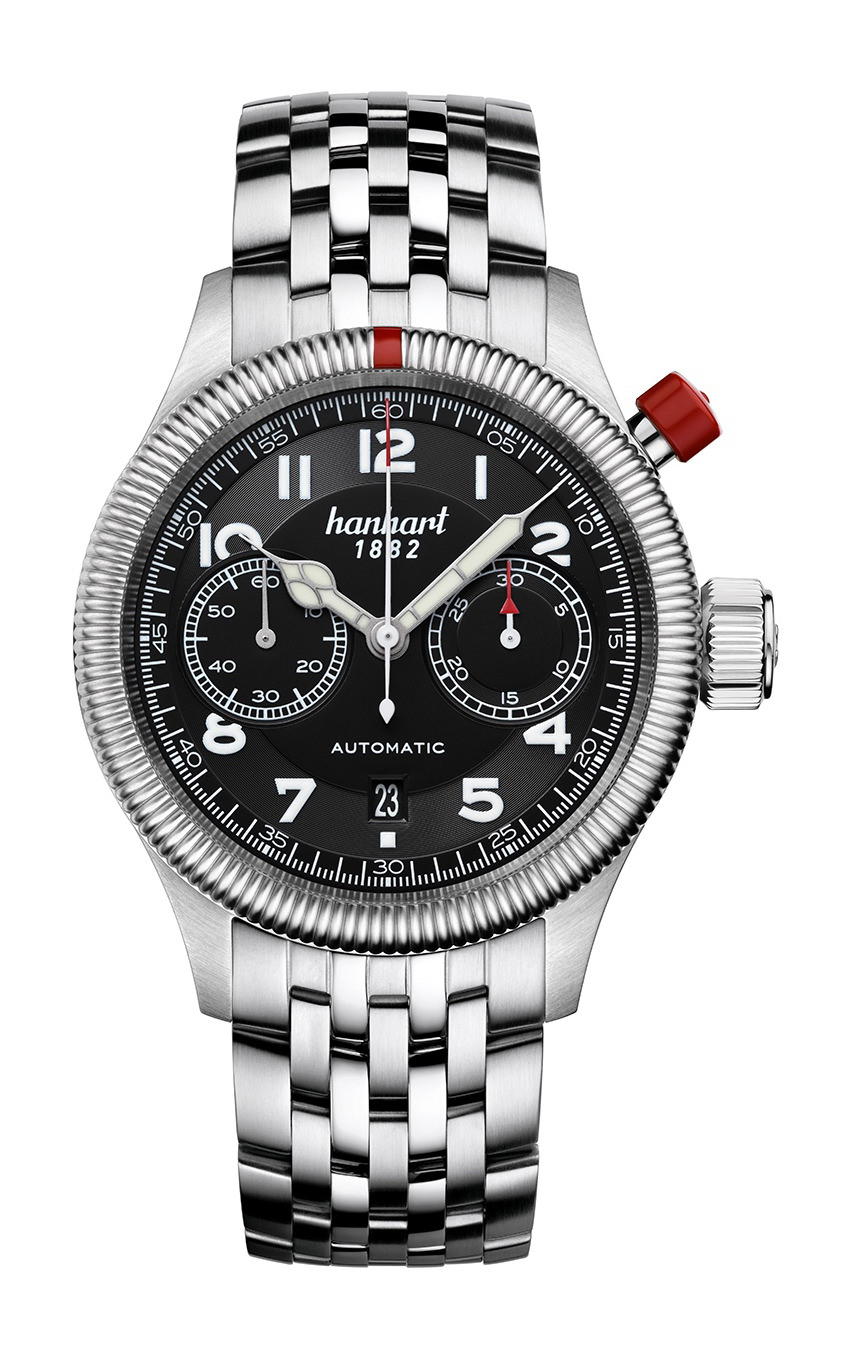 Hanhart PIONEER MonoControl Black, Fluted Bezel