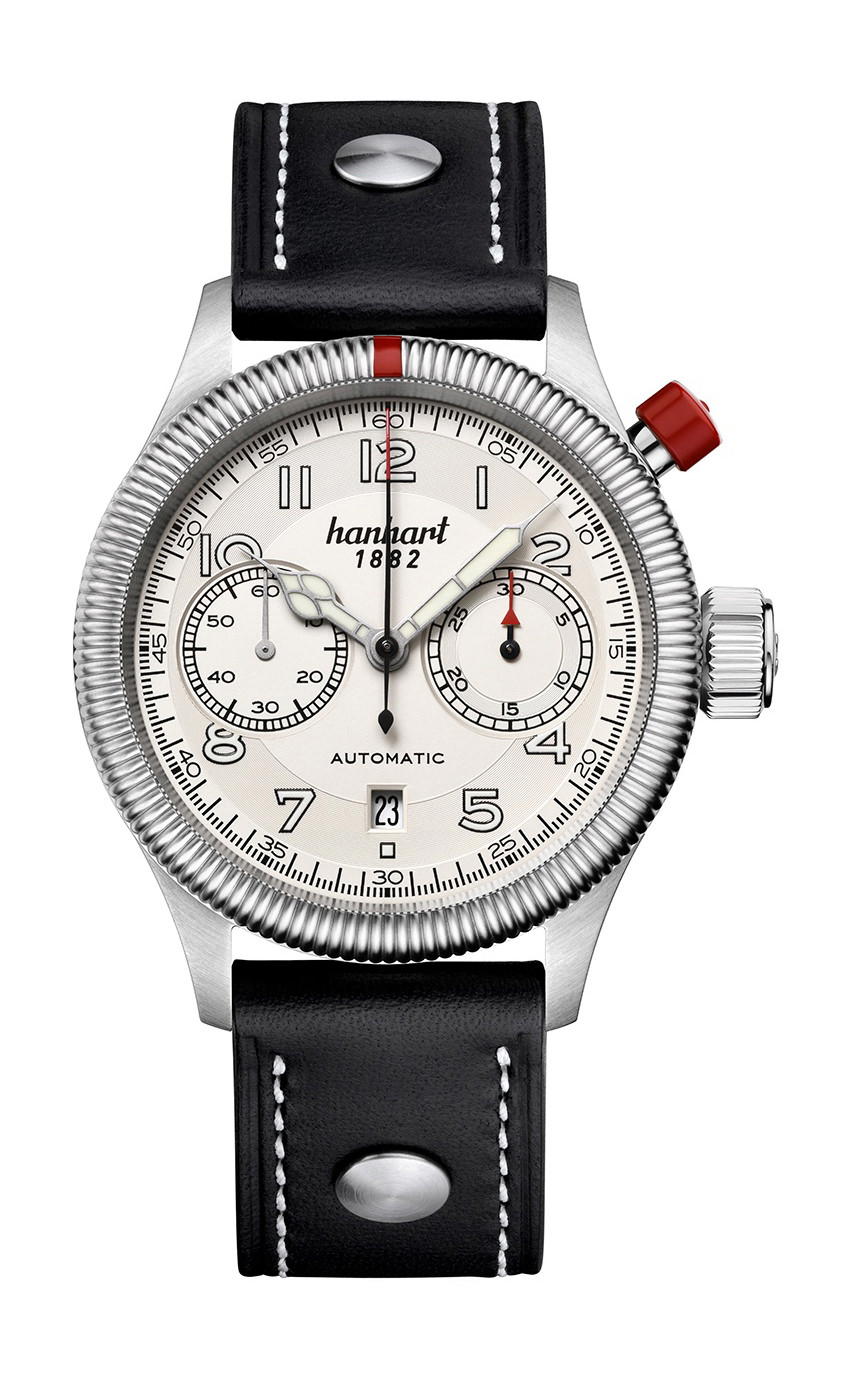 Hanhart PIONEER MonoControl Silver, Fluted Bezel
