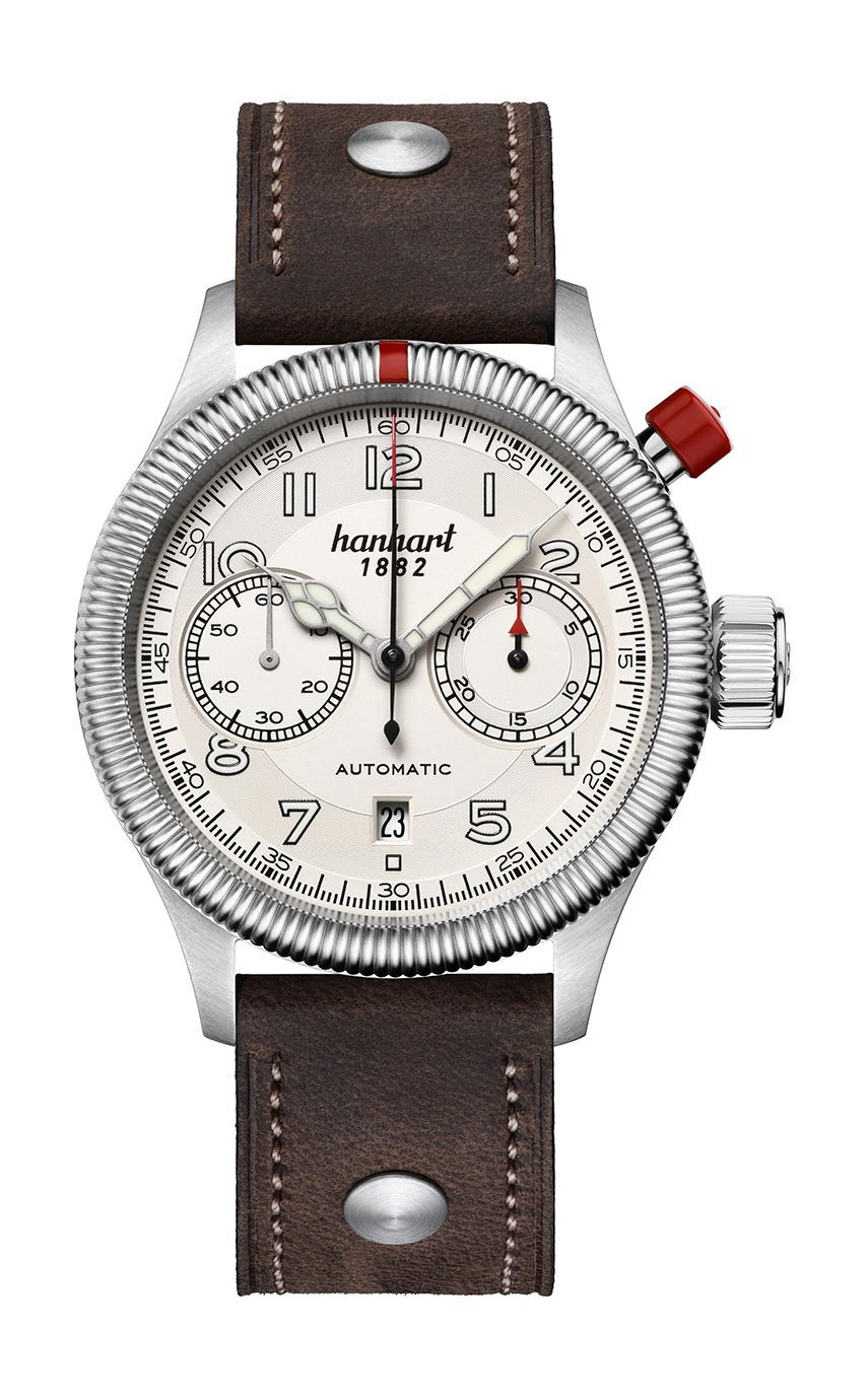 Hanhart PIONEER MonoControl Silver, Fluted Bezel