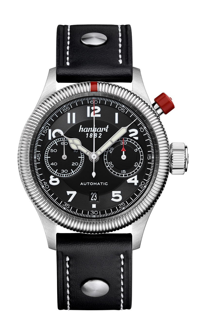 Hanhart PIONEER MonoControl Black, Fluted Bezel