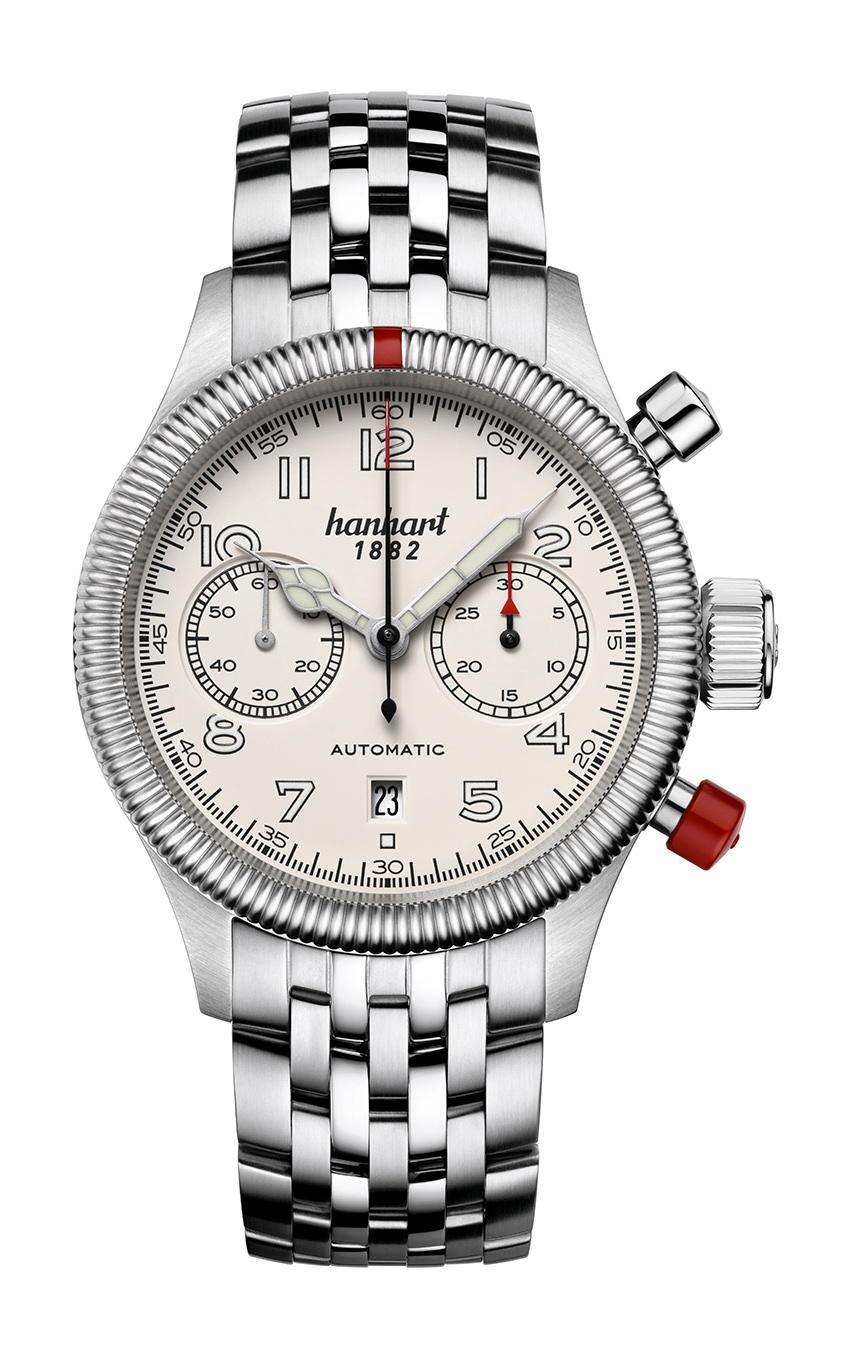 Hanhart PIONEER TwinControl Off-White, Fluted Bezel