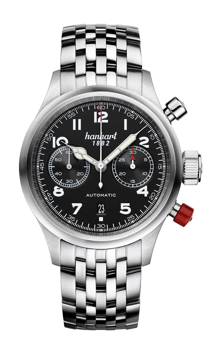 Hanhart PIONEER TwinControl Black, Flat Bezel