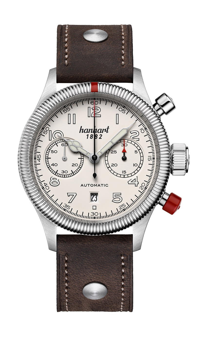 Hanhart PIONEER TwinControl Off-White, Fluted Bezel