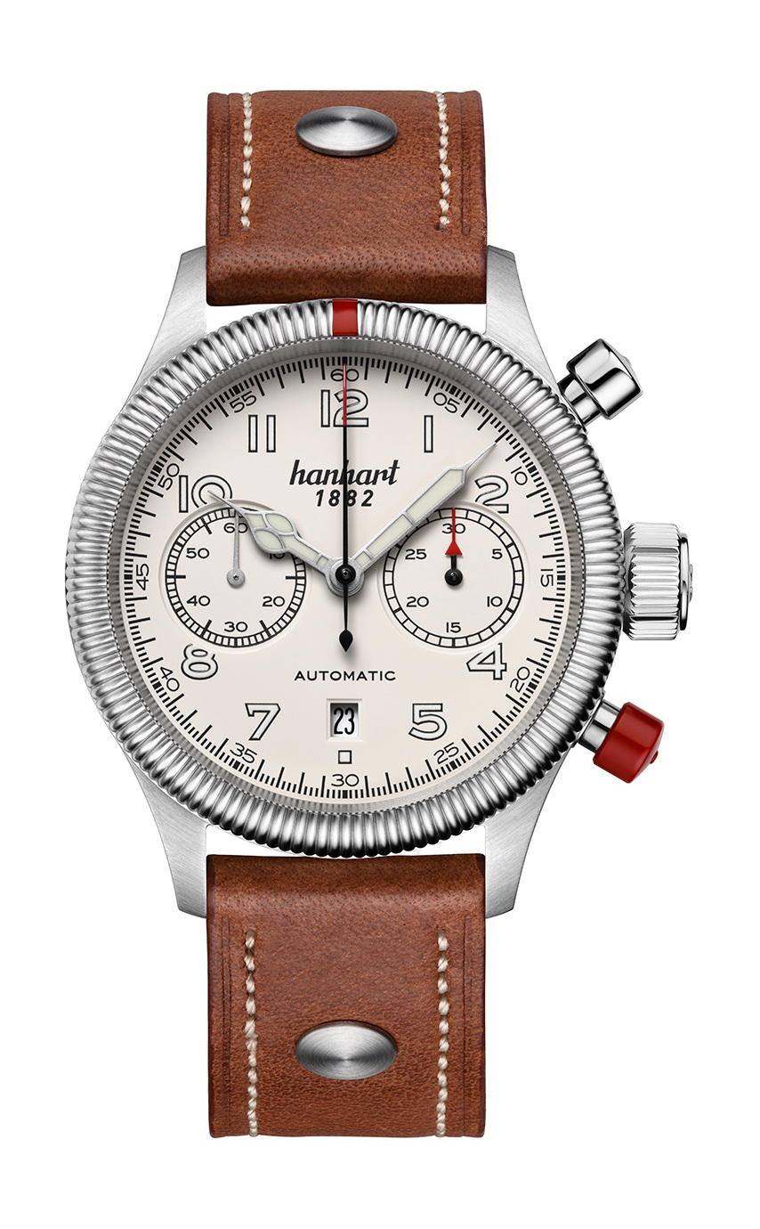 Hanhart PIONEER TwinControl Off-White, Fluted Bezel